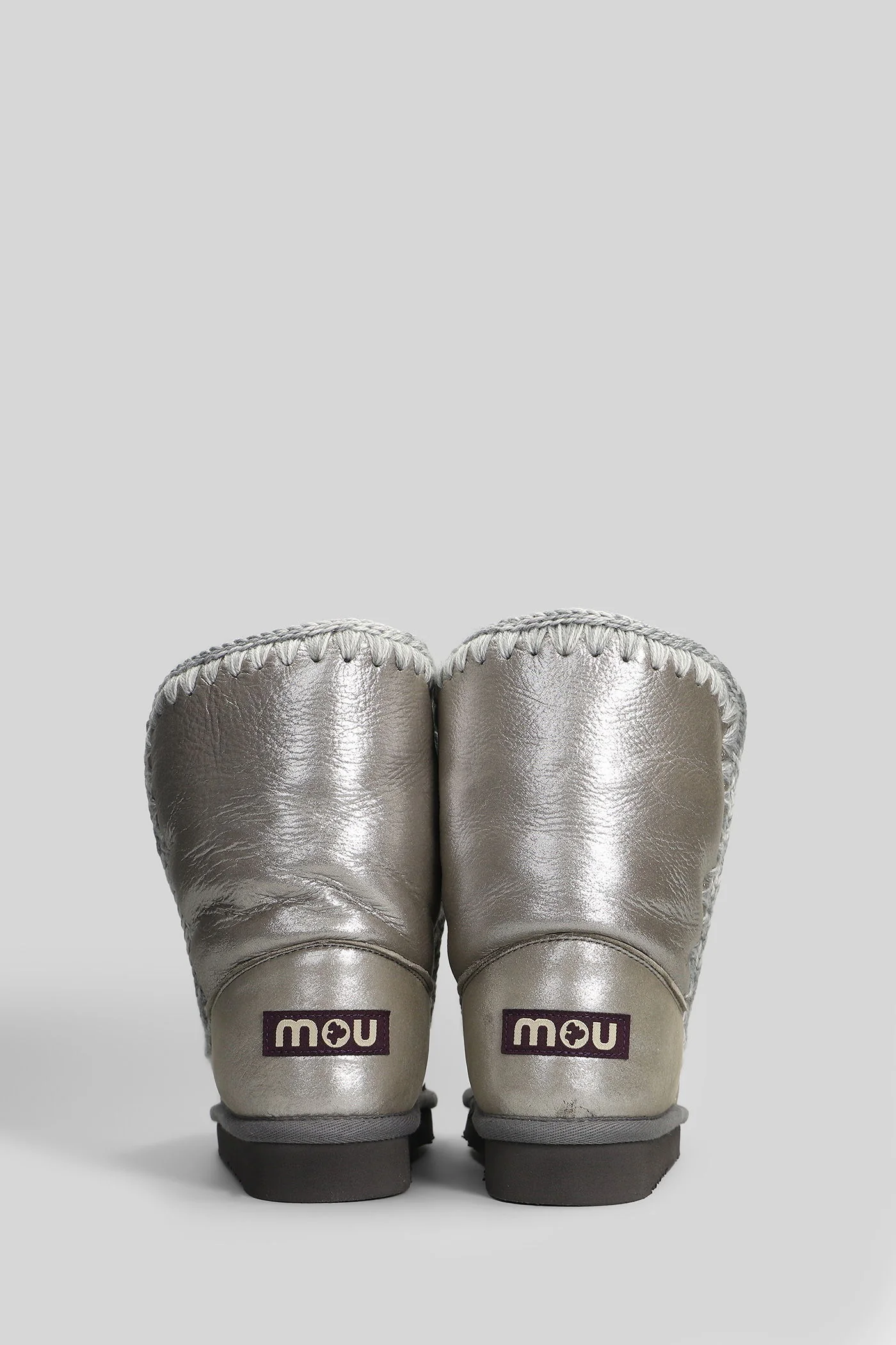 Eskimo 24 low heels Ankle boots in grey glitter - Image 4