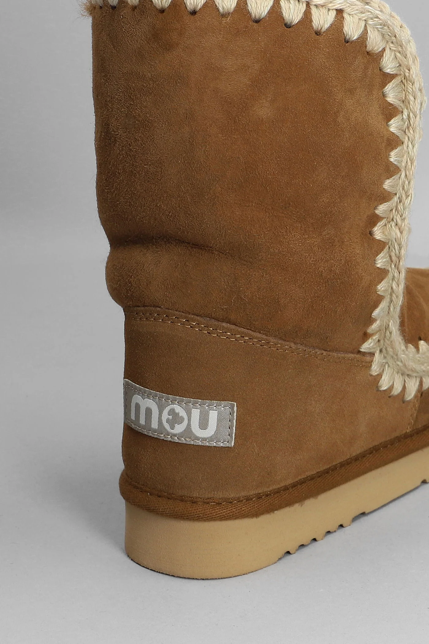 Eskimo 24 low heels Ankle boots in leather color suede - Image 5