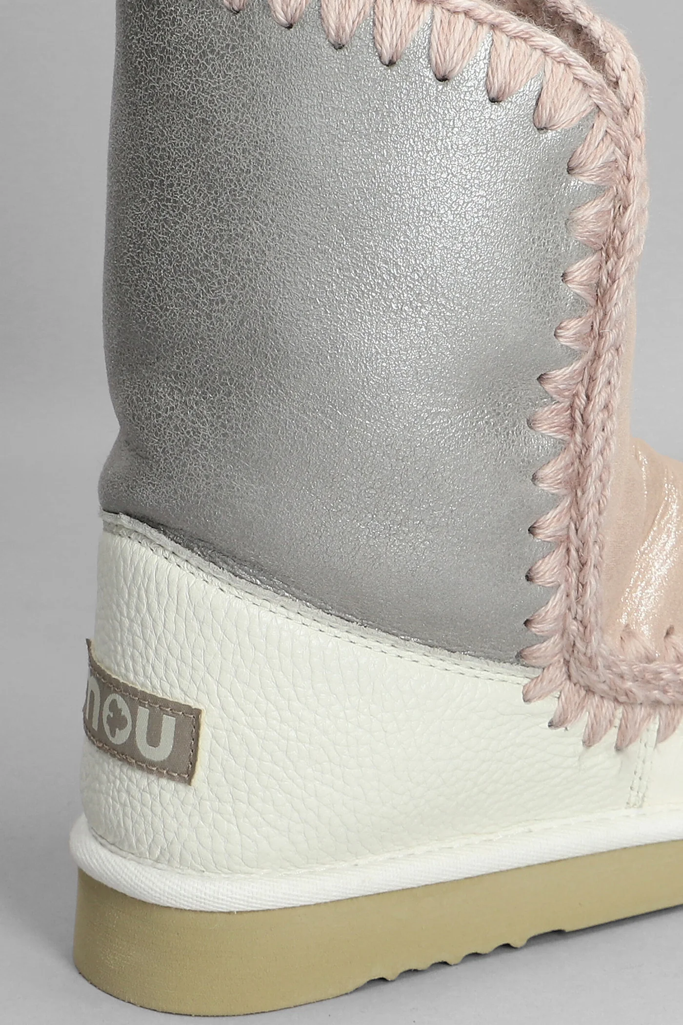 Eskimo 24 low heels Ankle boots in rose-pink leather - Image 5