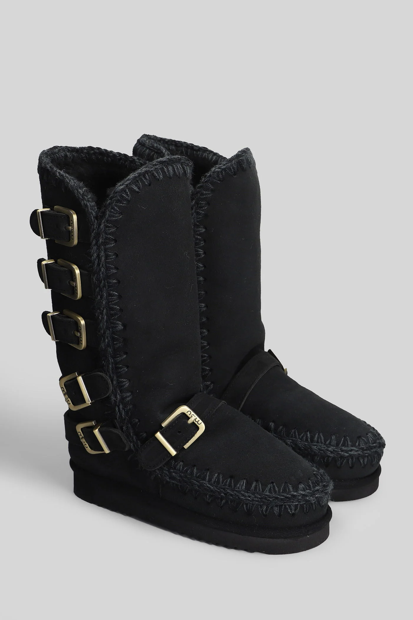 Eskimo 40 low heels boots in black suede - Image 7