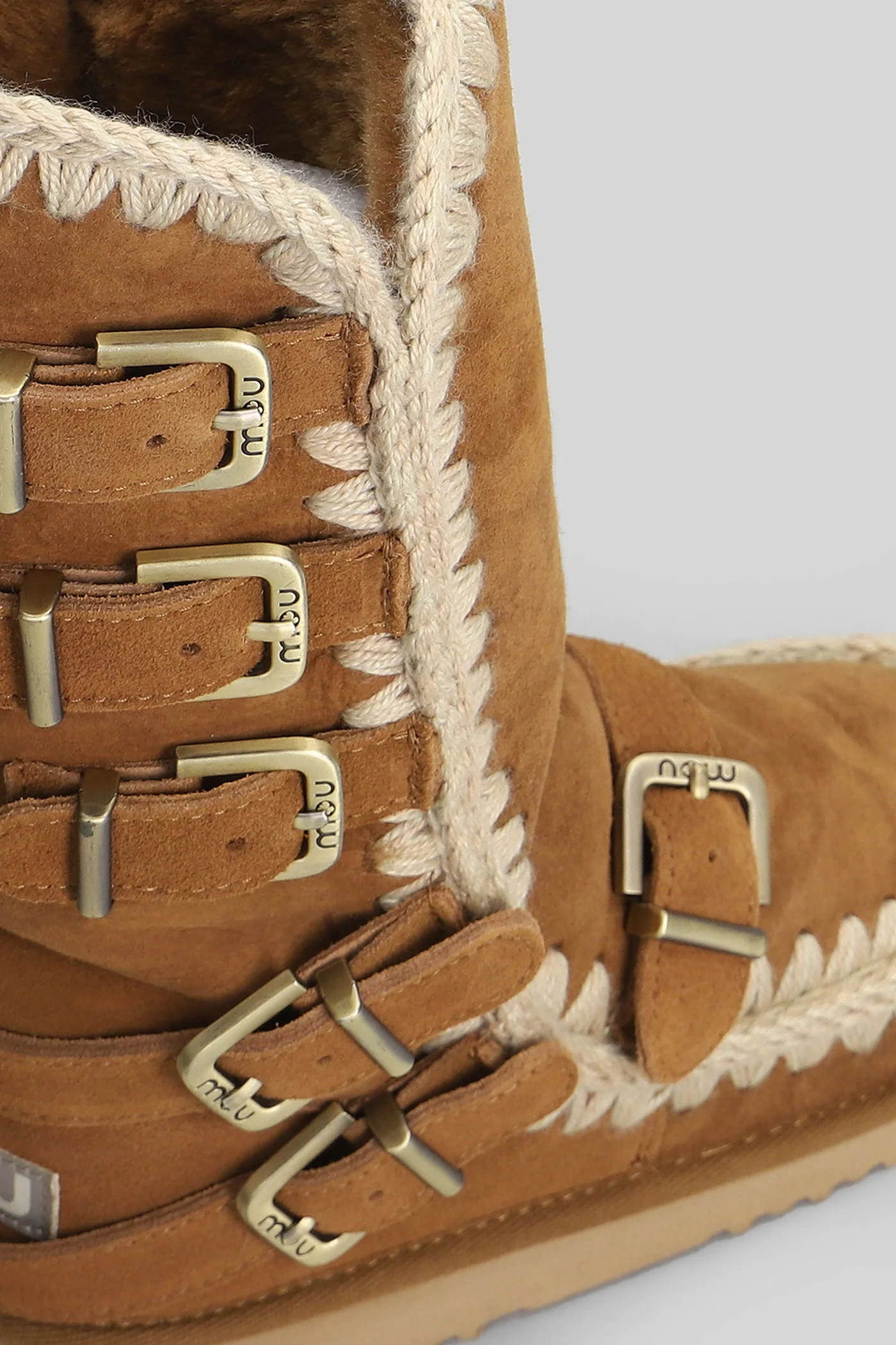 Eskimo 40 low heels boots in brown suede - Image 5
