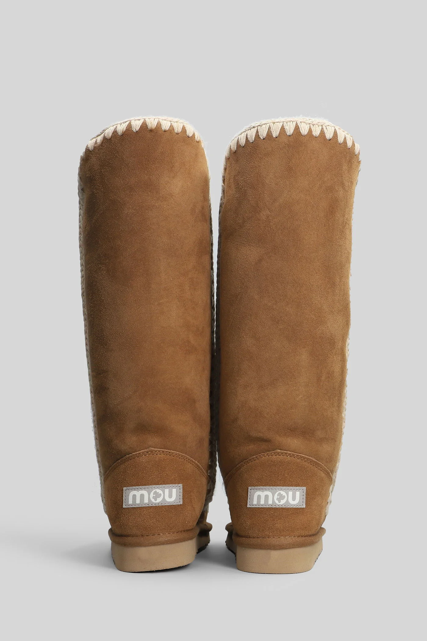 Eskimo 40 low heels boots in leather color suede - Image 4