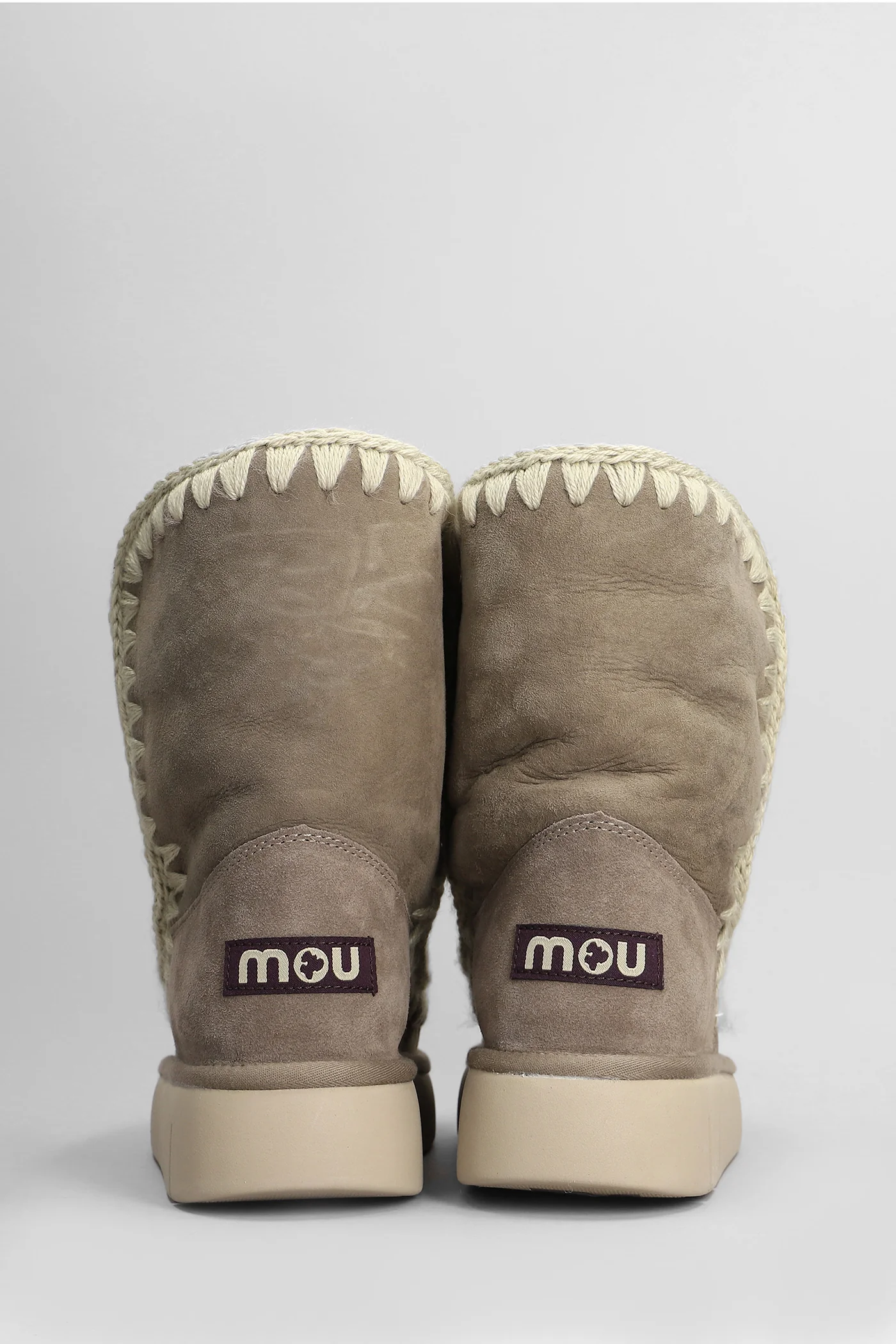 Eskimo bounce 24 low heels Ankle boots in grey suede - Image 4