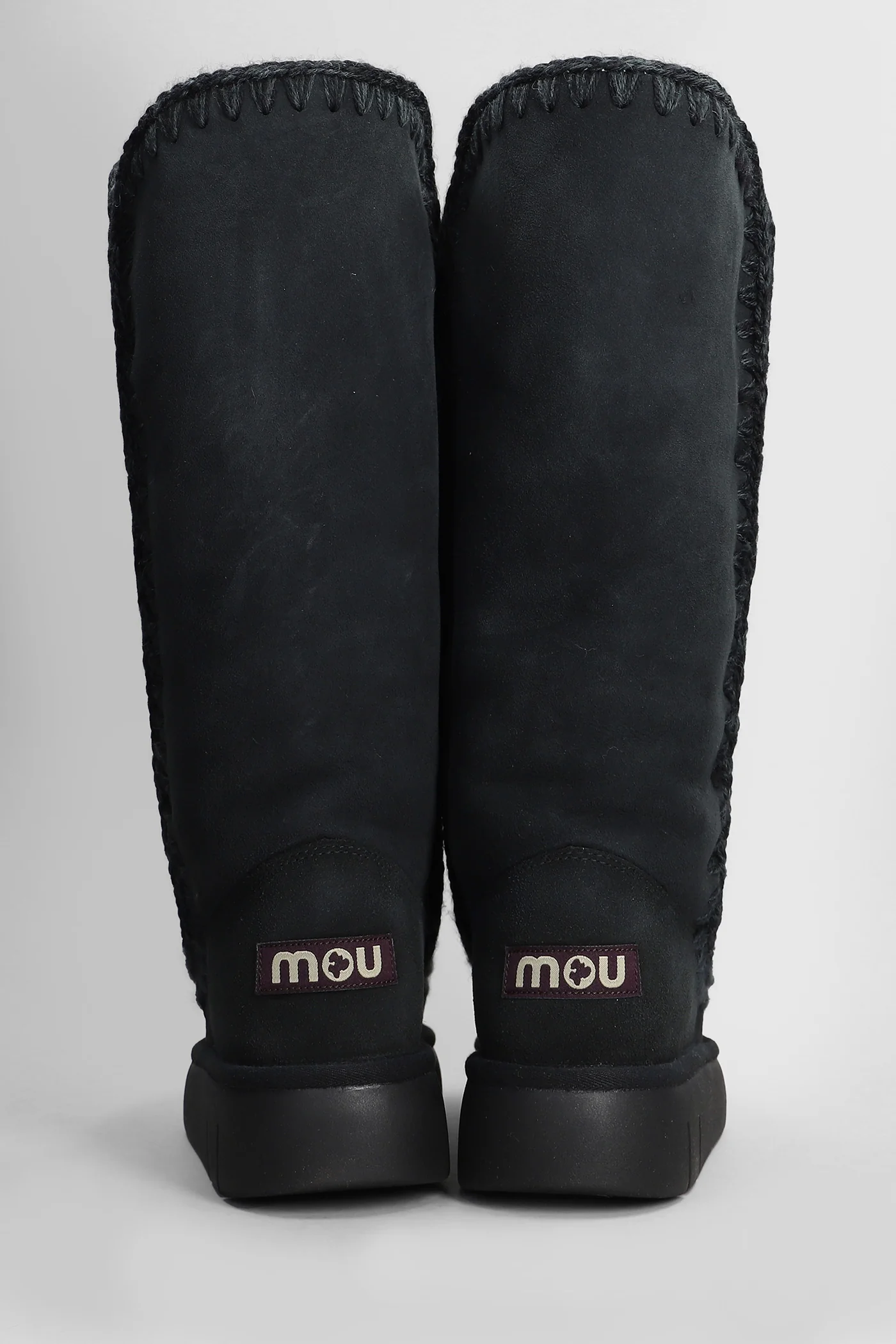 Eskimo bounce 40 low heels boots in black suede - Image 4