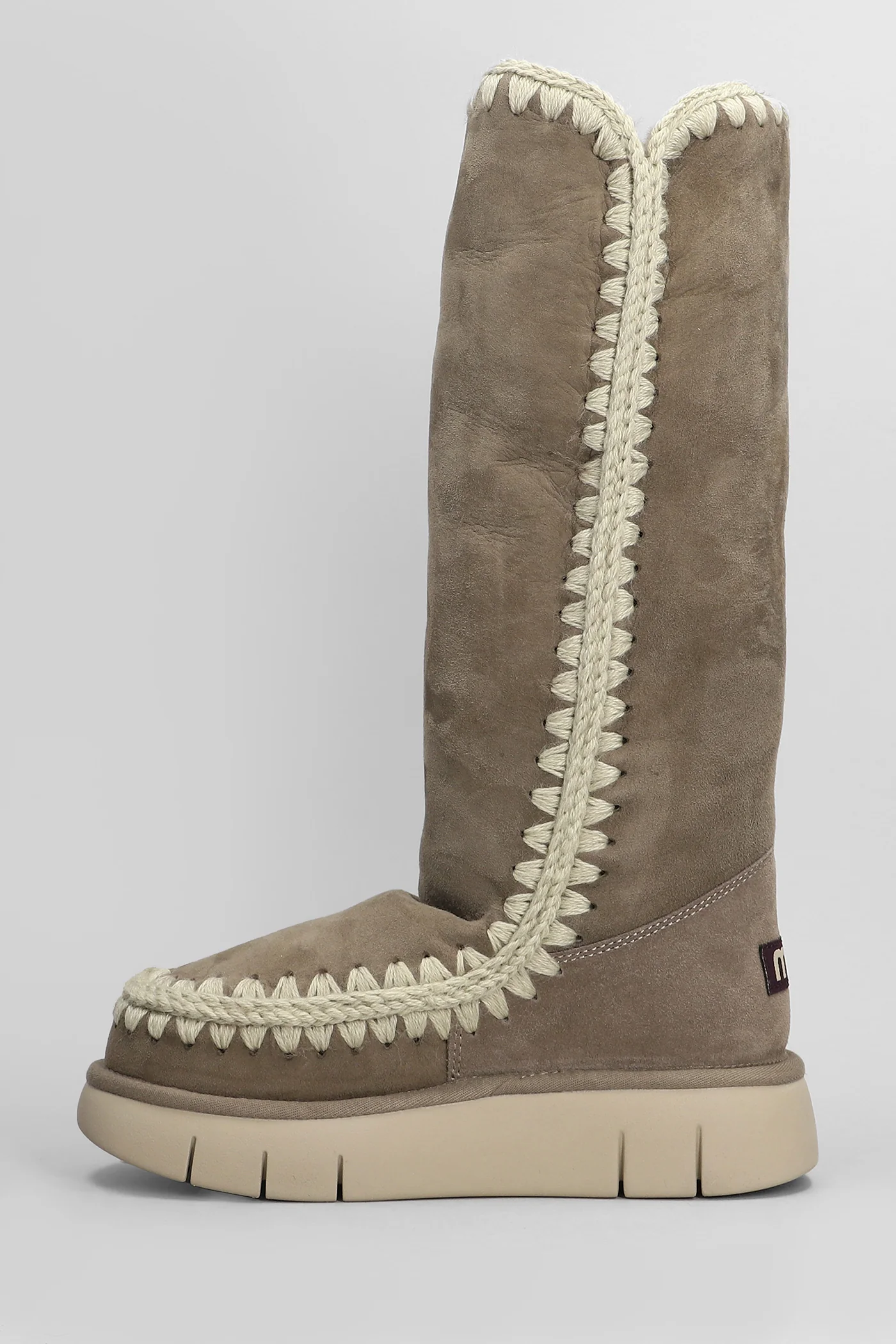 Eskimo bounce 40 low heels boots in grey suede - Image 3