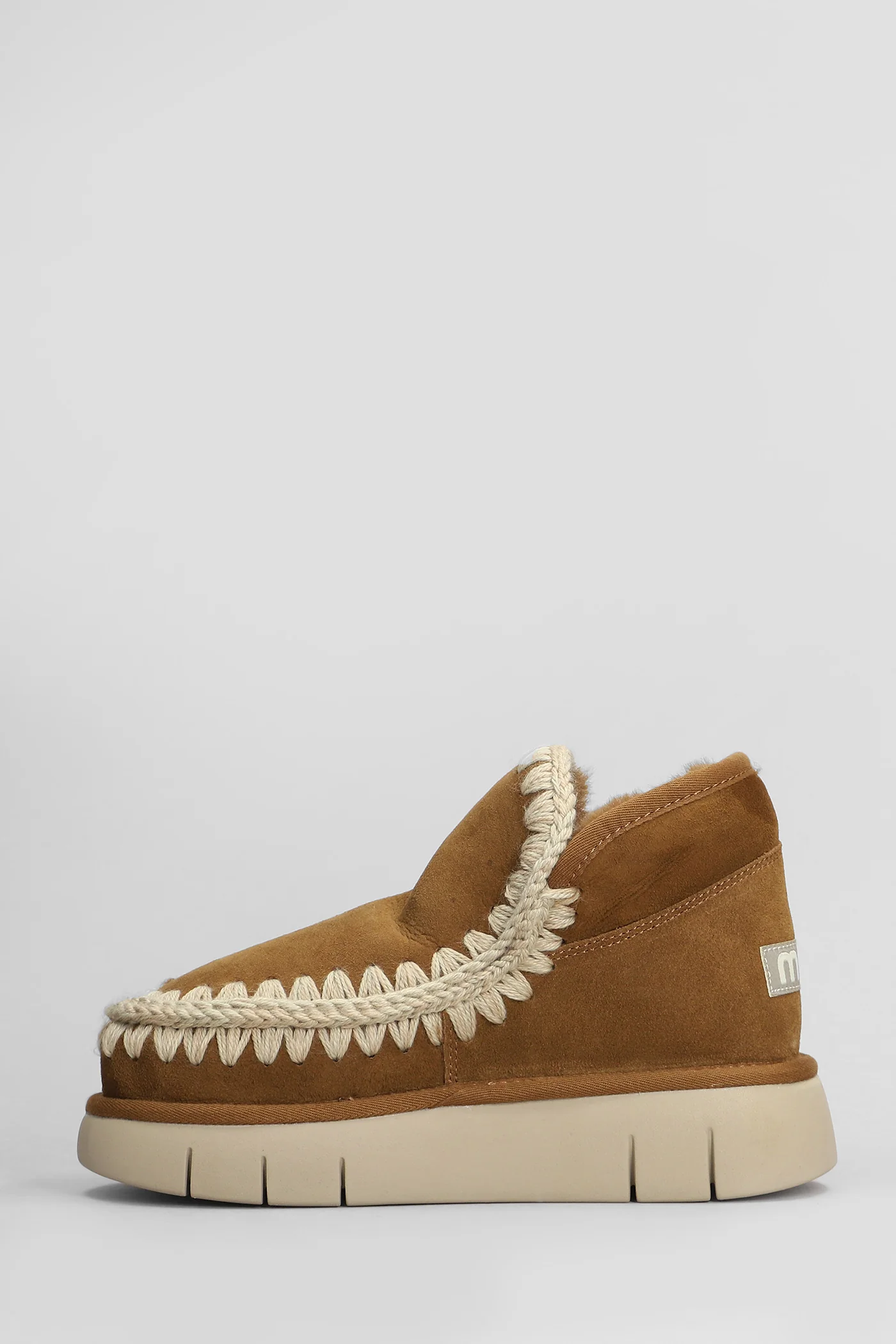 Eskimo bounce low heels Ankle boots in brown suede - Image 3