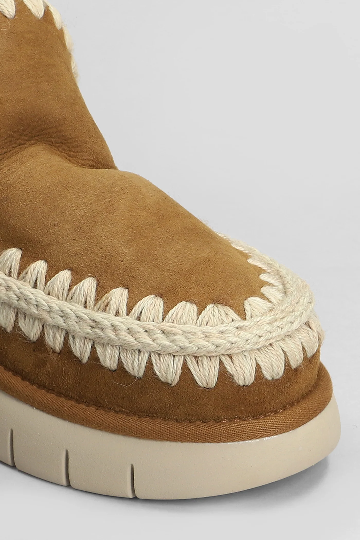 Eskimo bounce low heels Ankle boots in brown suede - Image 5