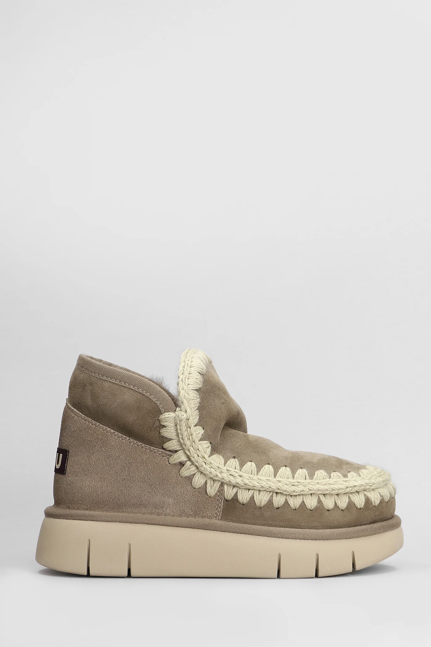 Eskimo bounce low heels Ankle boots in grey suede