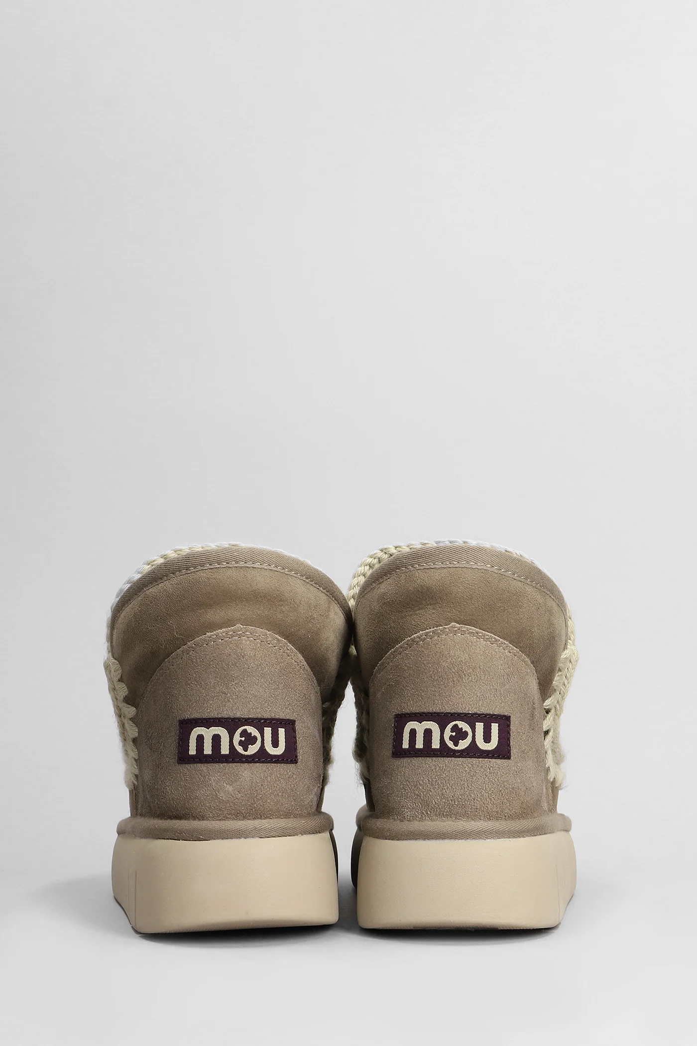 Eskimo bounce low heels Ankle boots in grey suede - Image 4
