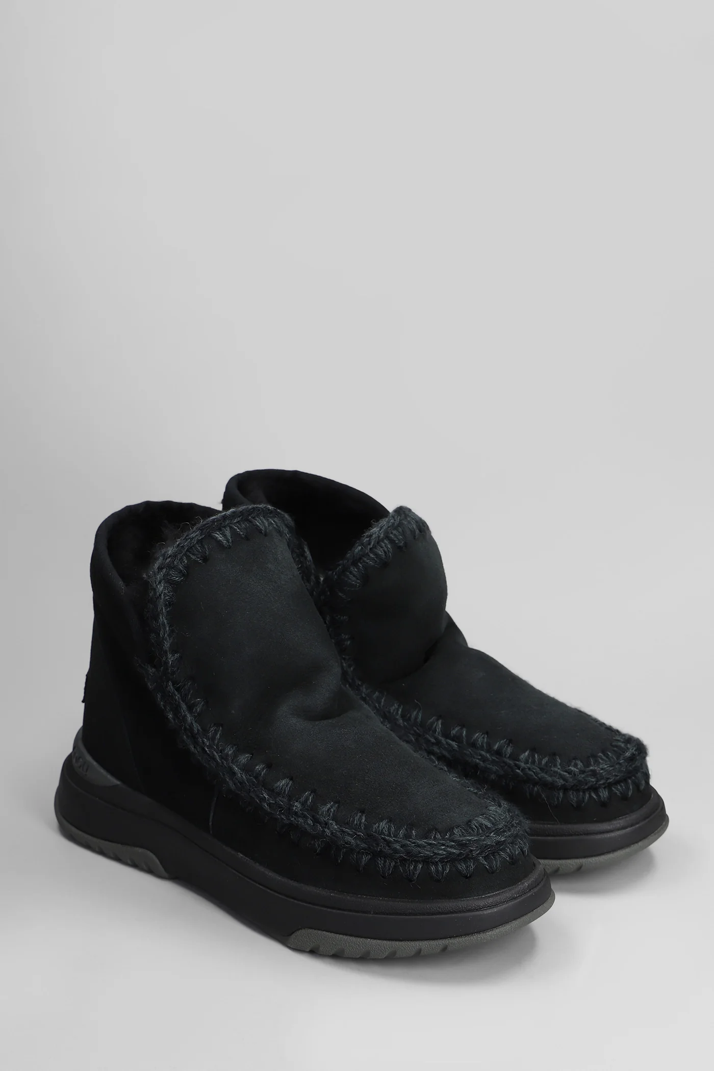 Eskimo jogger Sneakers in black suede - Image 2