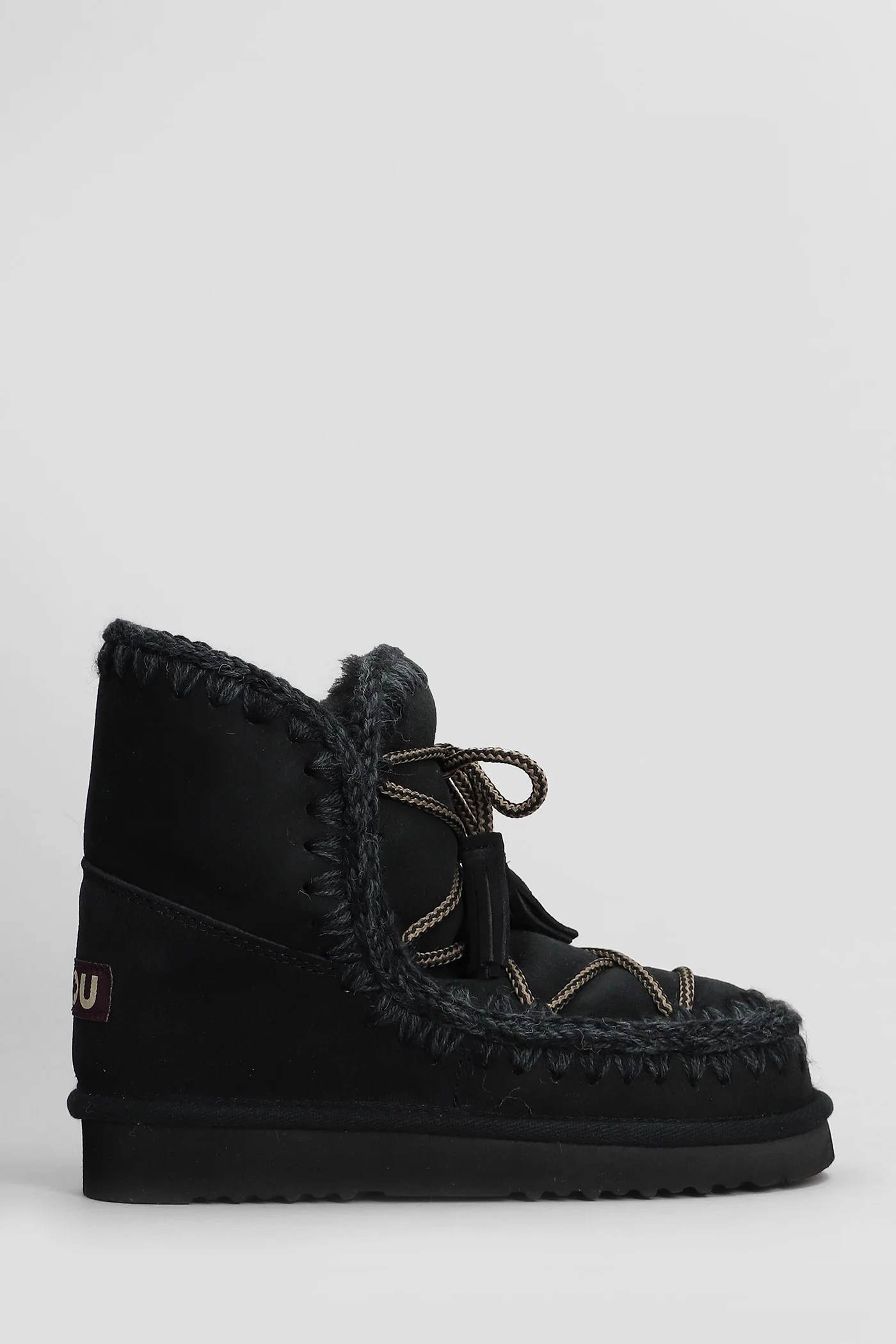 Eskimo scoubidoo low heels Ankle boots in black leather
