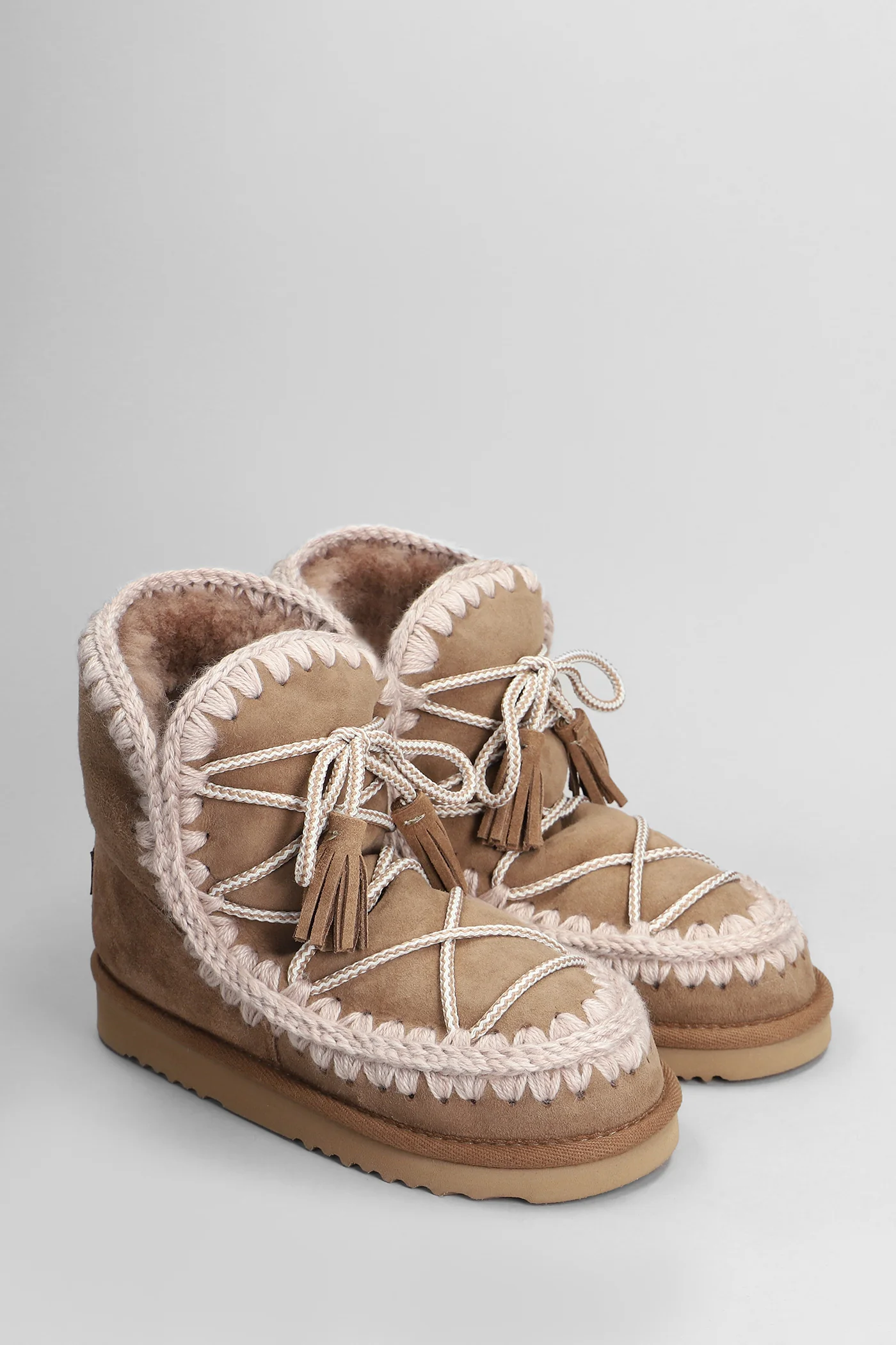 Eskimo scoubidoo low heels Ankle boots in brown leather - Image 2