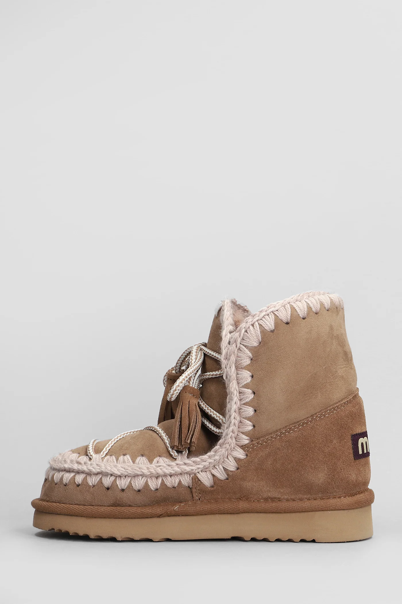 Eskimo scoubidoo low heels Ankle boots in brown leather - Image 3