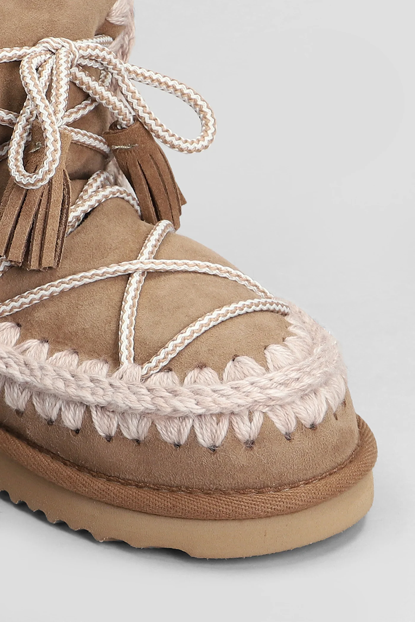 Eskimo scoubidoo low heels Ankle boots in brown leather - Image 5