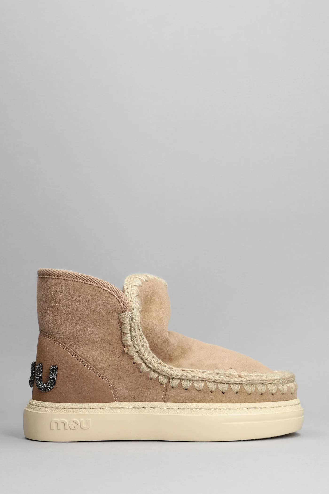 Eskimo sneaker low heels Ankle boots in Camel suede