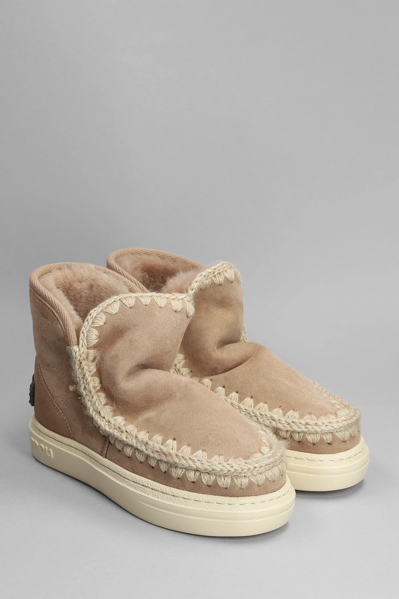 Eskimo sneaker low heels Ankle boots in Camel suede - Image 2