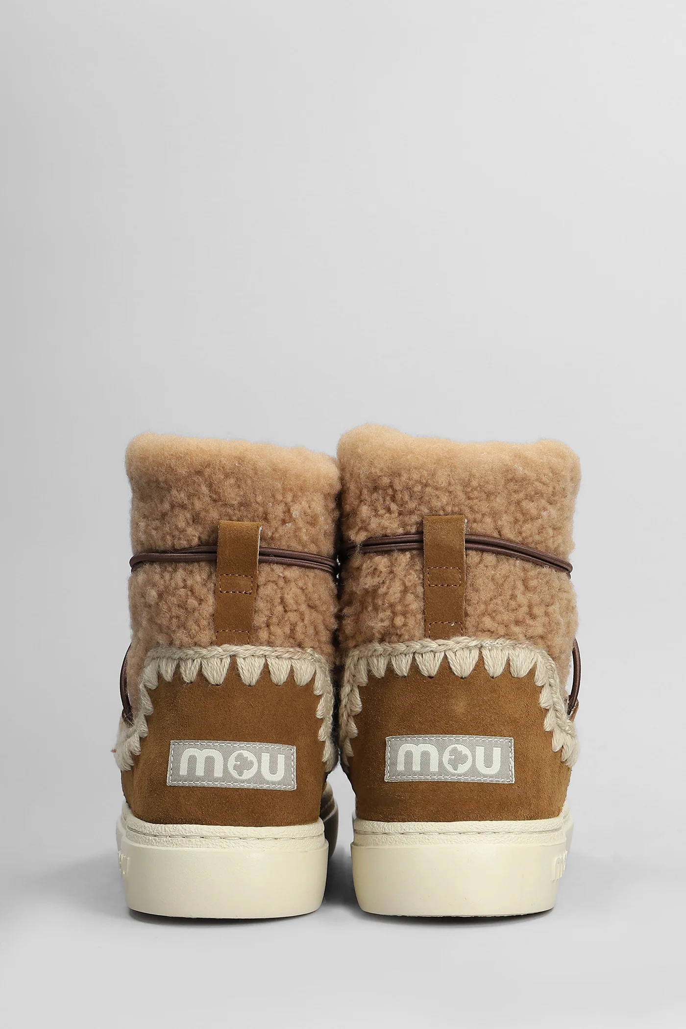 Eskimo sneaker scoub low heels Ankle boots in brown suede - Image 4