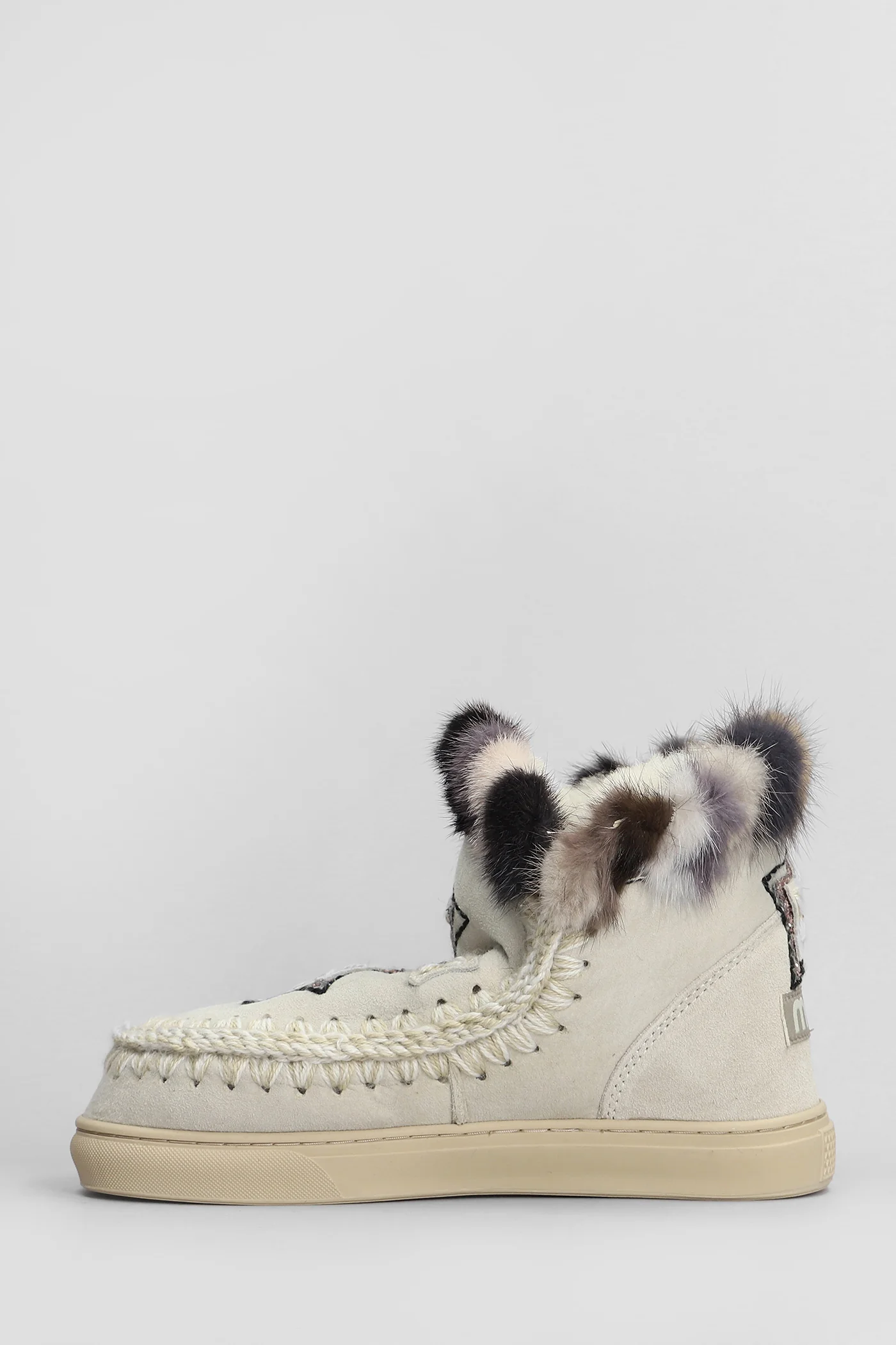 Eskimo sneaker star low heels Ankle boots in beige suede - Image 3