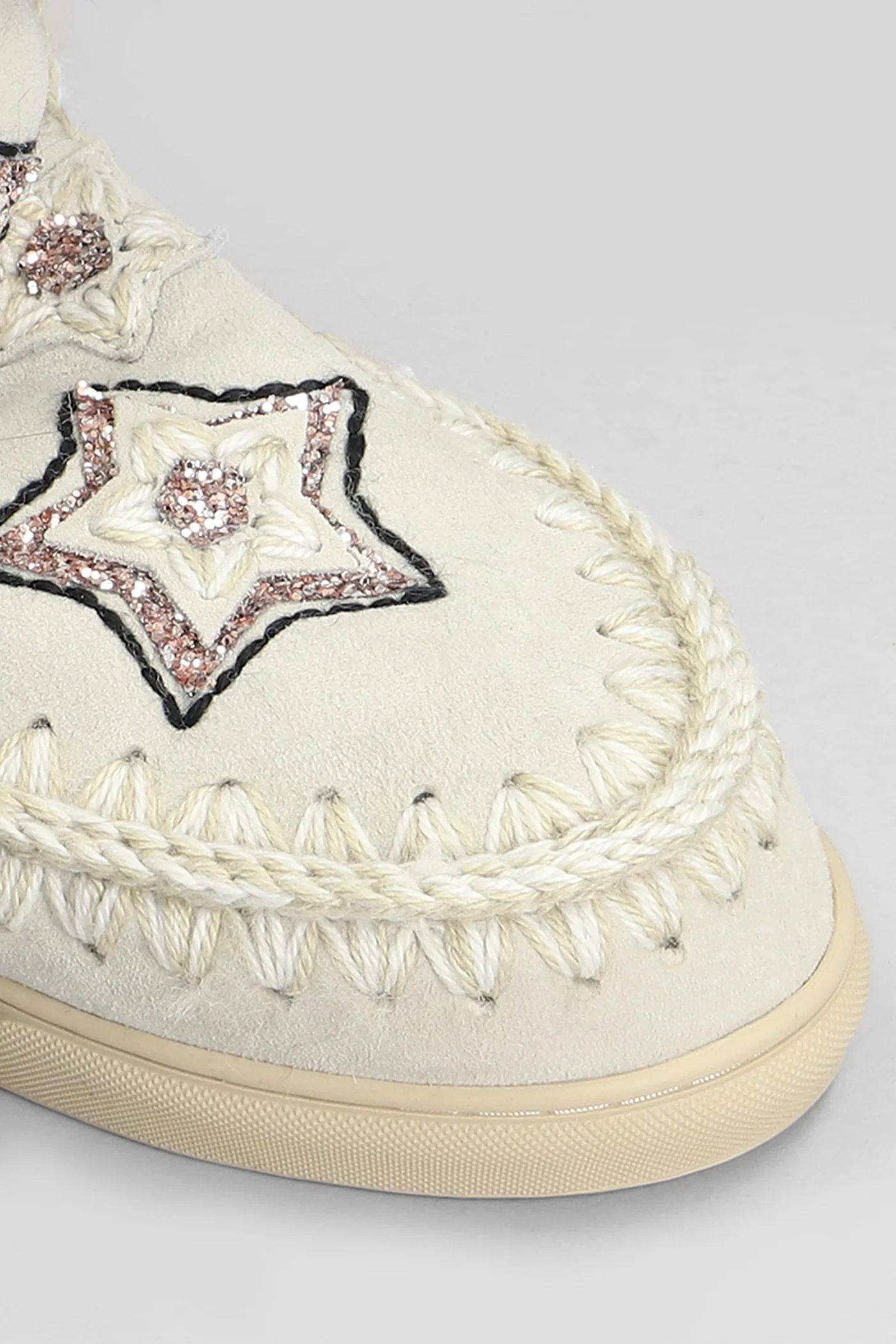 Eskimo sneaker star low heels Ankle boots in beige suede - Image 5