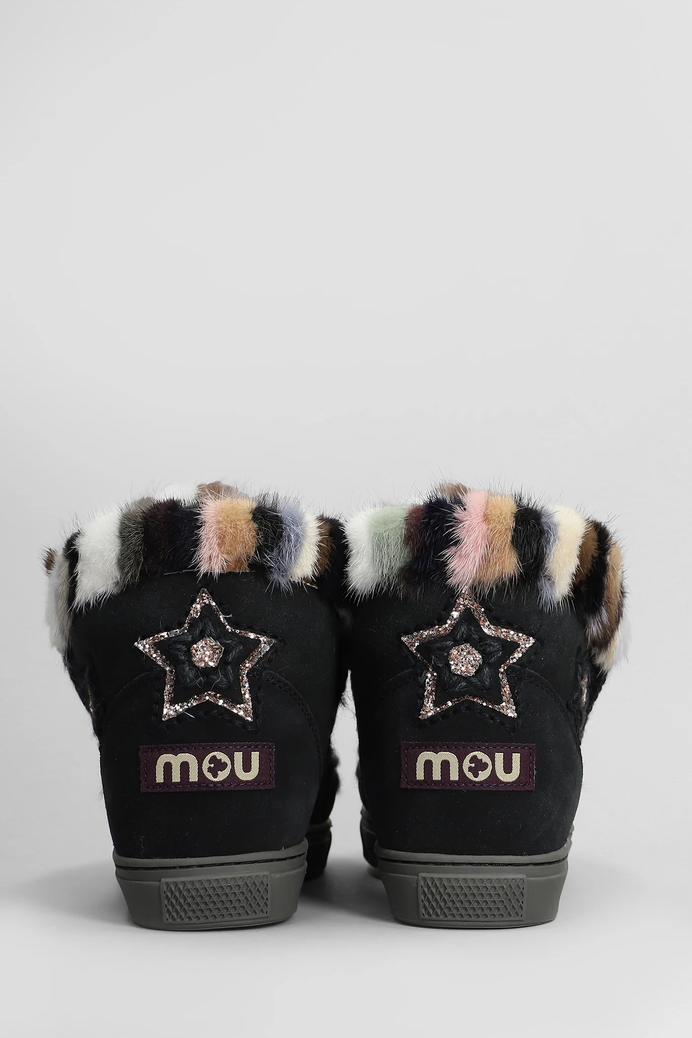 Eskimo sneaker star low heels Ankle boots in black suede - Image 4