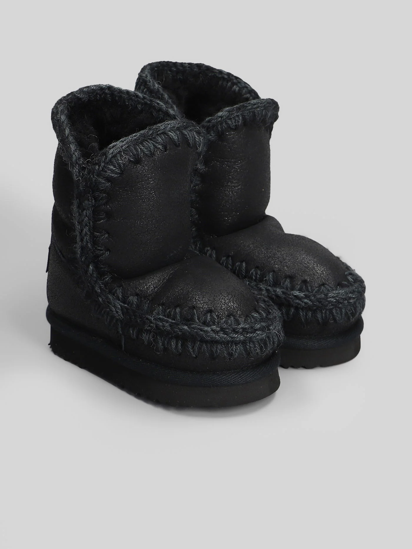 Eskimo boot kid low heels Ankle boots in black leather - Image 2