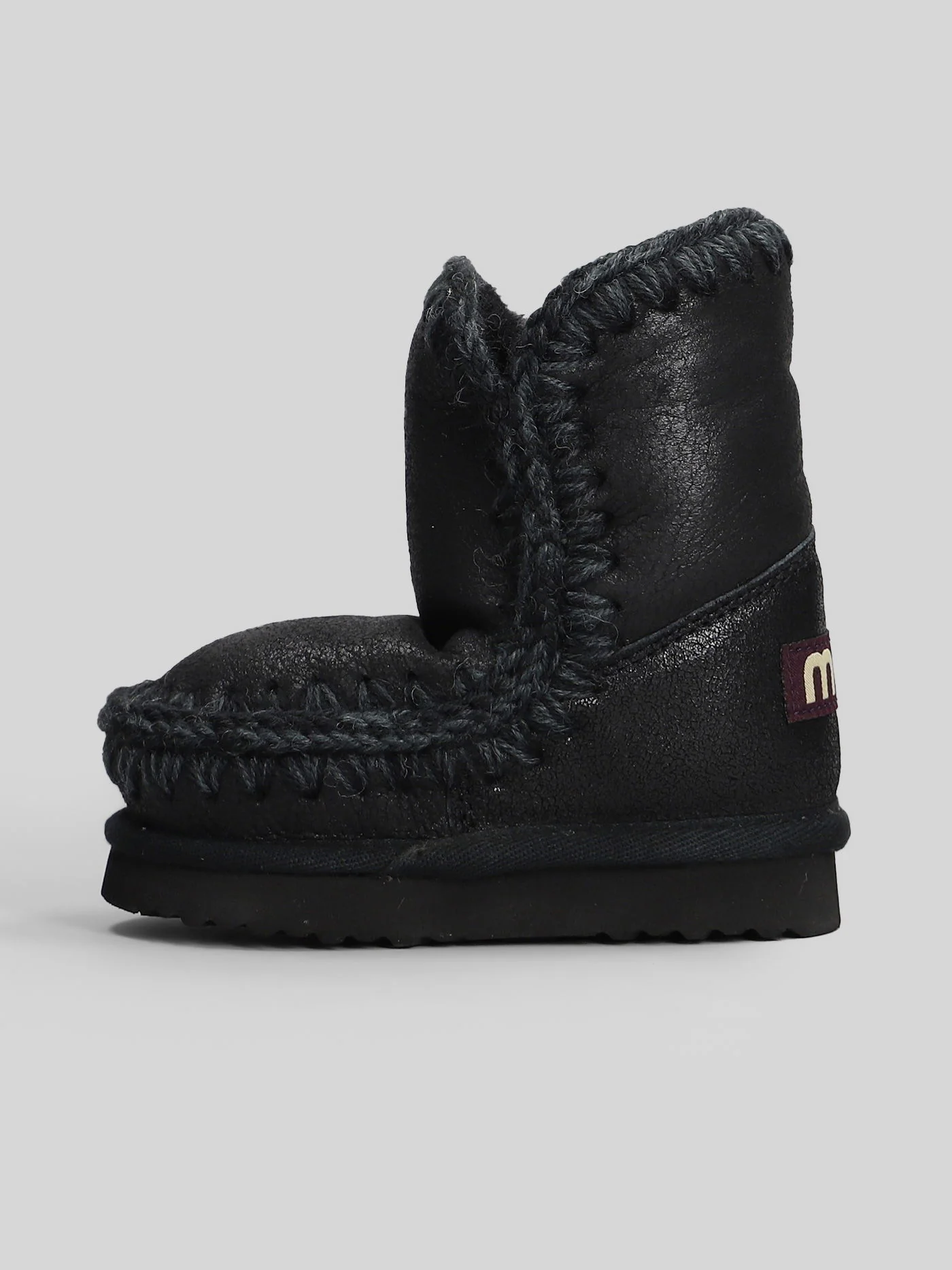 Eskimo boot kid low heels Ankle boots in black leather - Image 3