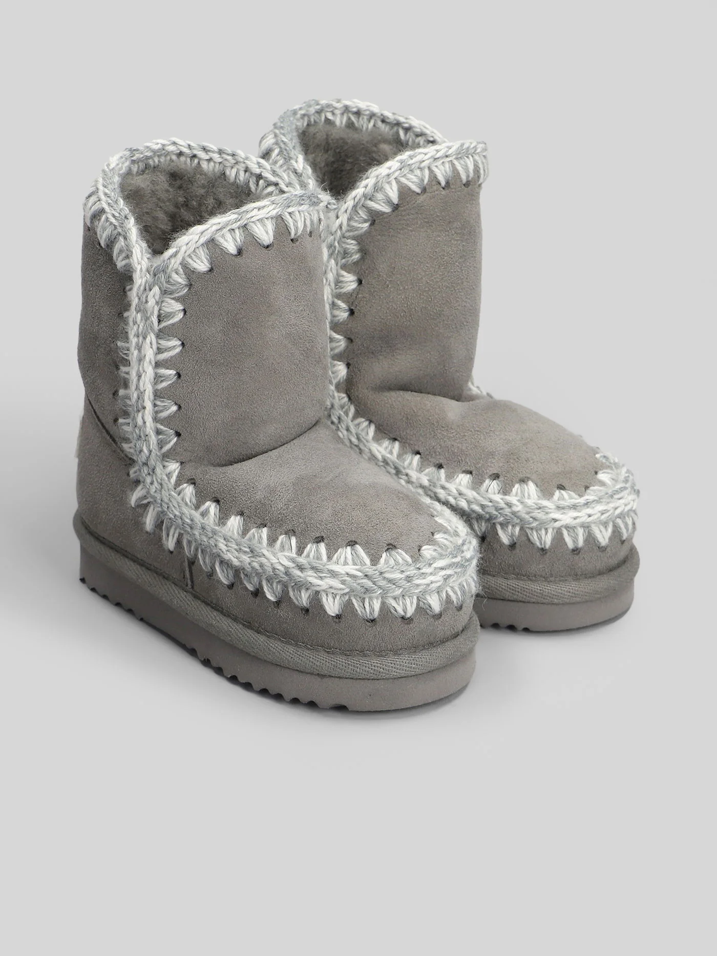 Eskimo boot kid low heels Ankle boots in grey suede - Image 2