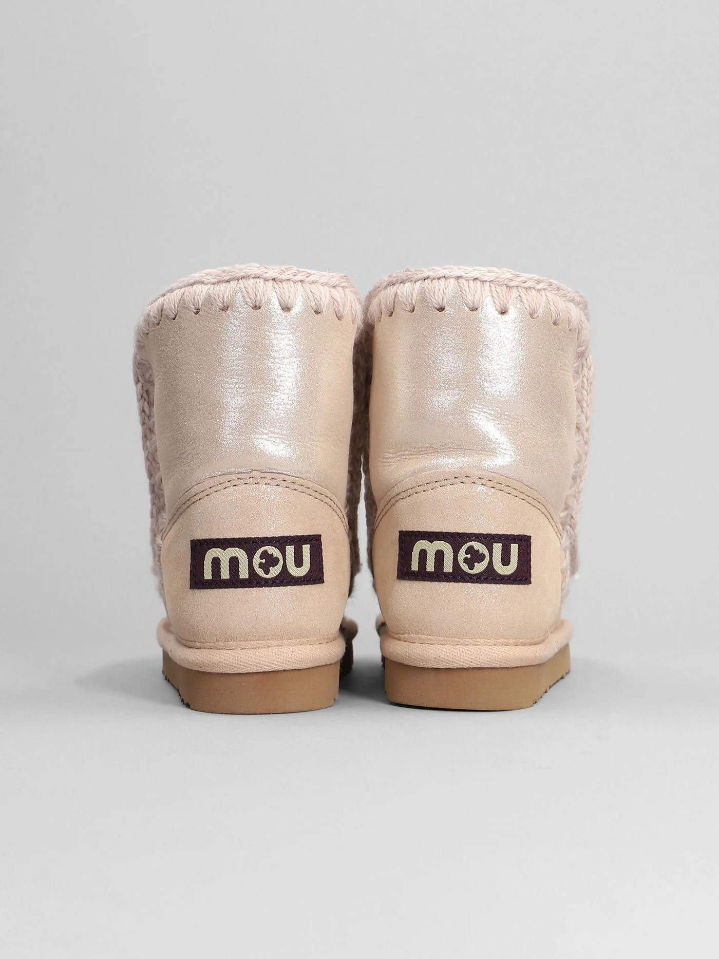 Eskimo boot kid low heels Ankle boots in rose-pink glitter - Image 4