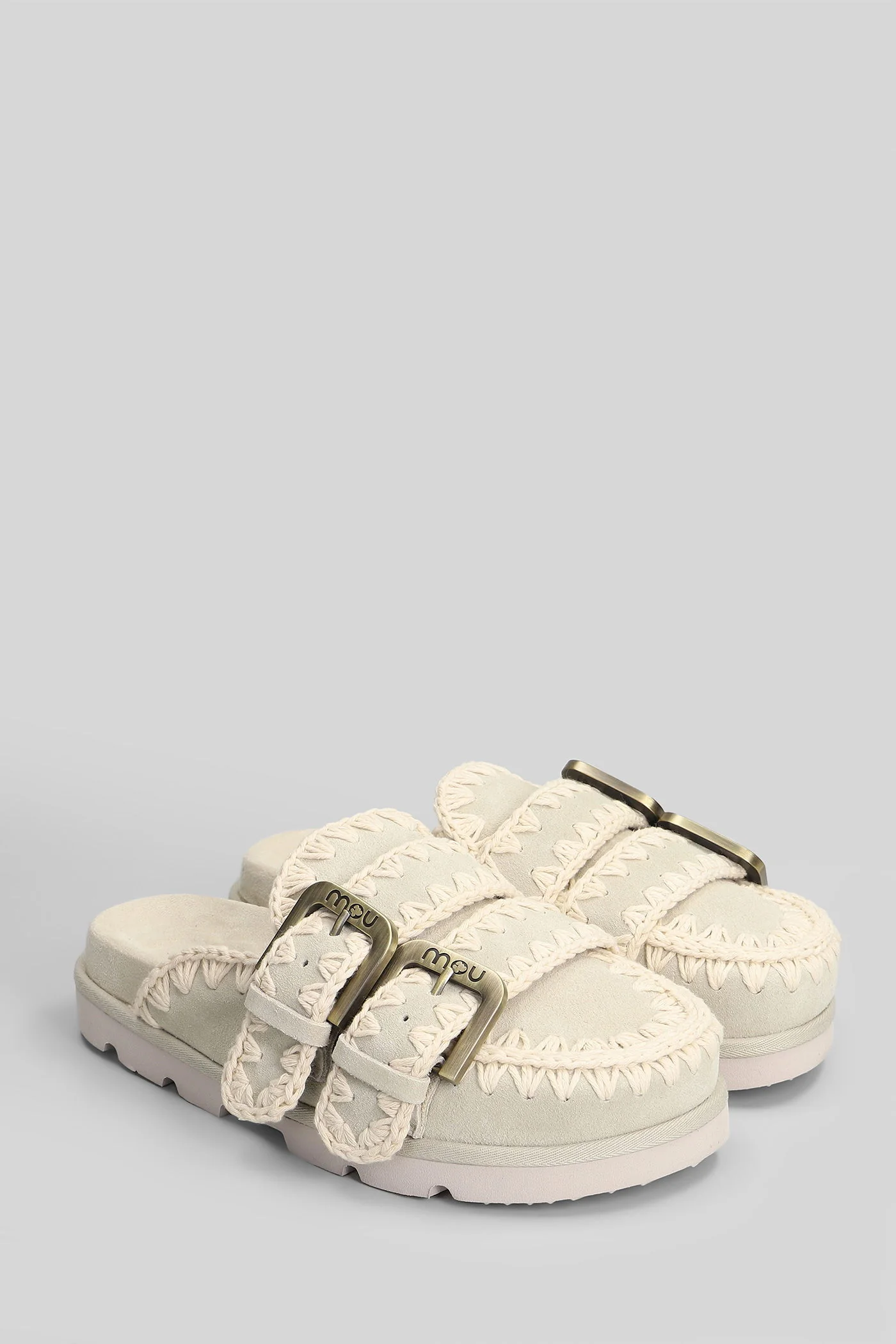 Low Bio Sabot Slipper-Mule in beige suede - Image 37