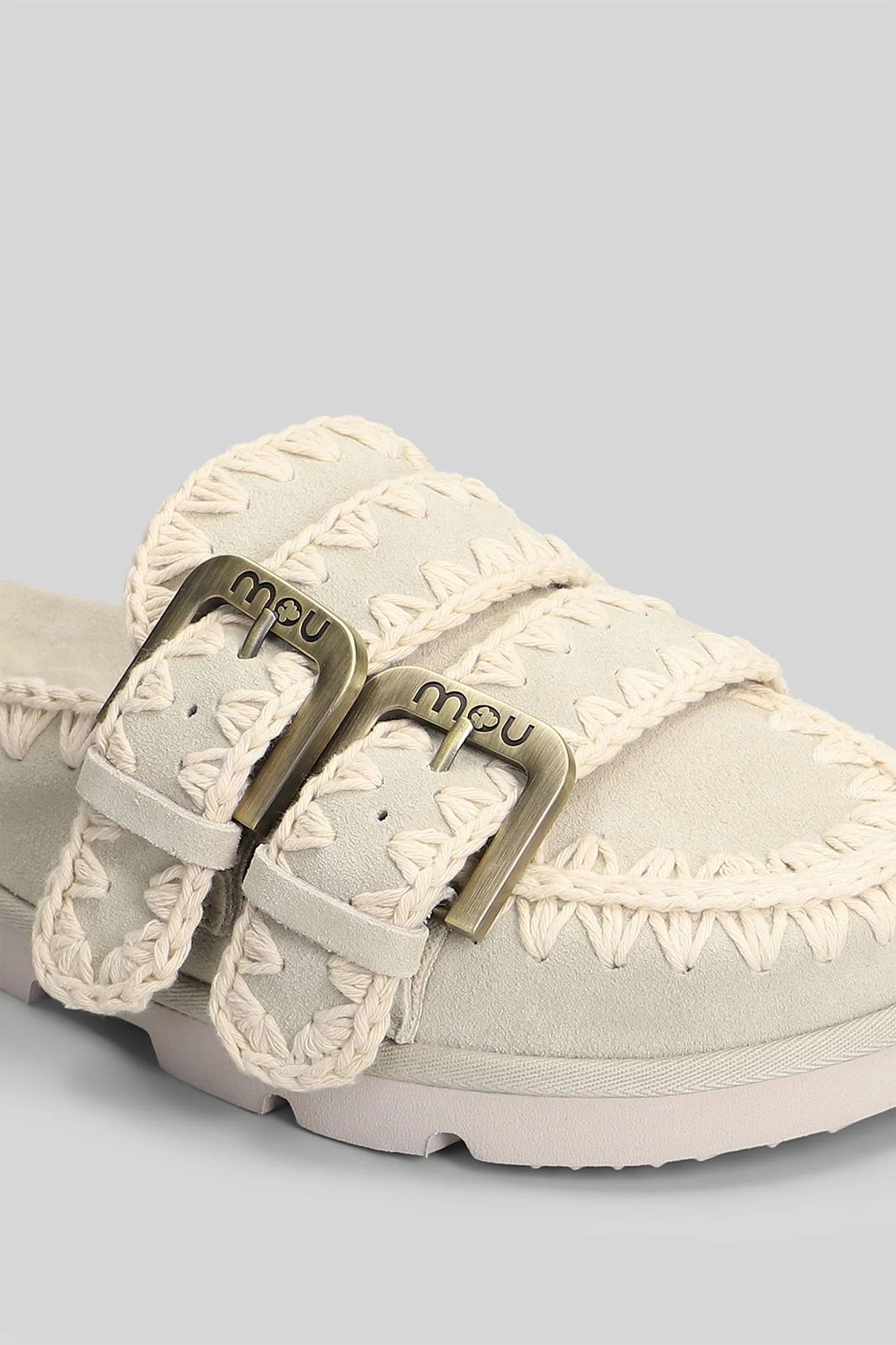 Low Bio Sabot Slipper-Mule in beige suede - Image 45