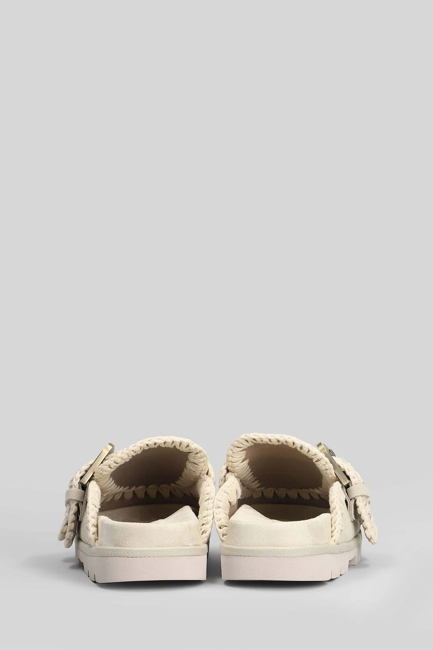 Low Bio Sabot Slipper-Mule in beige suede - Image 9