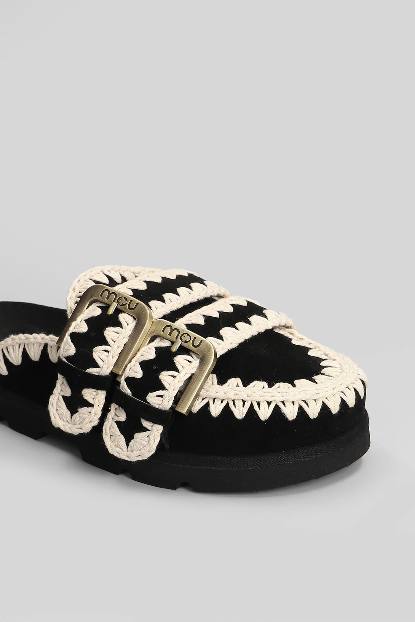 Low Bio Sabot Slipper-Mule in black suede - Image 5
