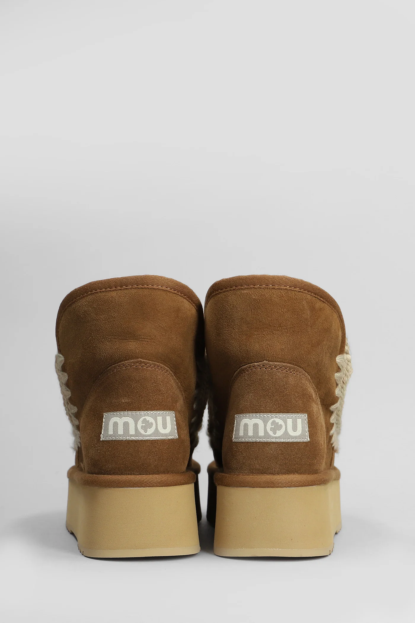 Mini eskimo platform High heels Ankle boots in brown suede - Image 4