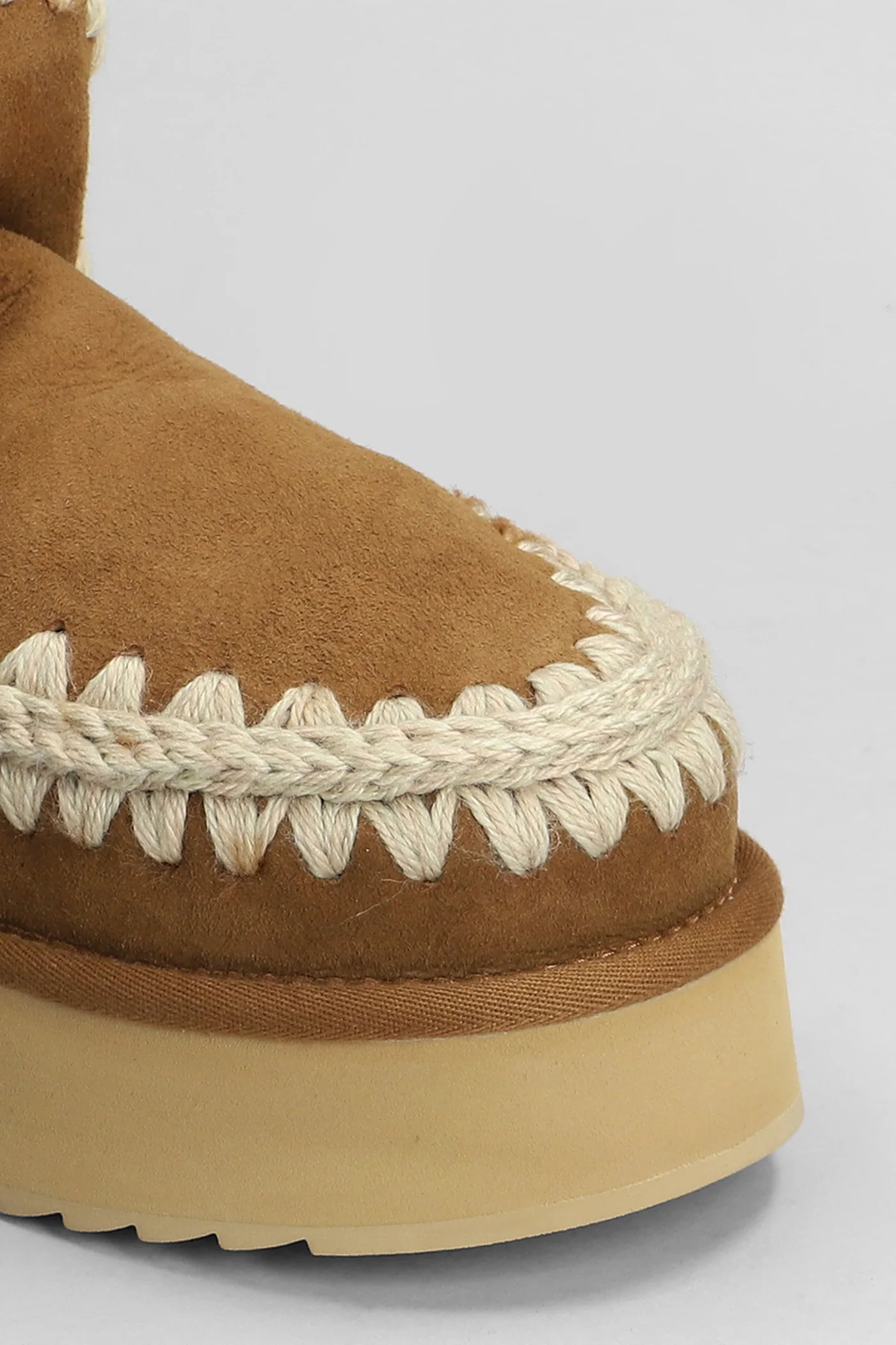Mini eskimo platform High heels Ankle boots in brown suede - Image 5