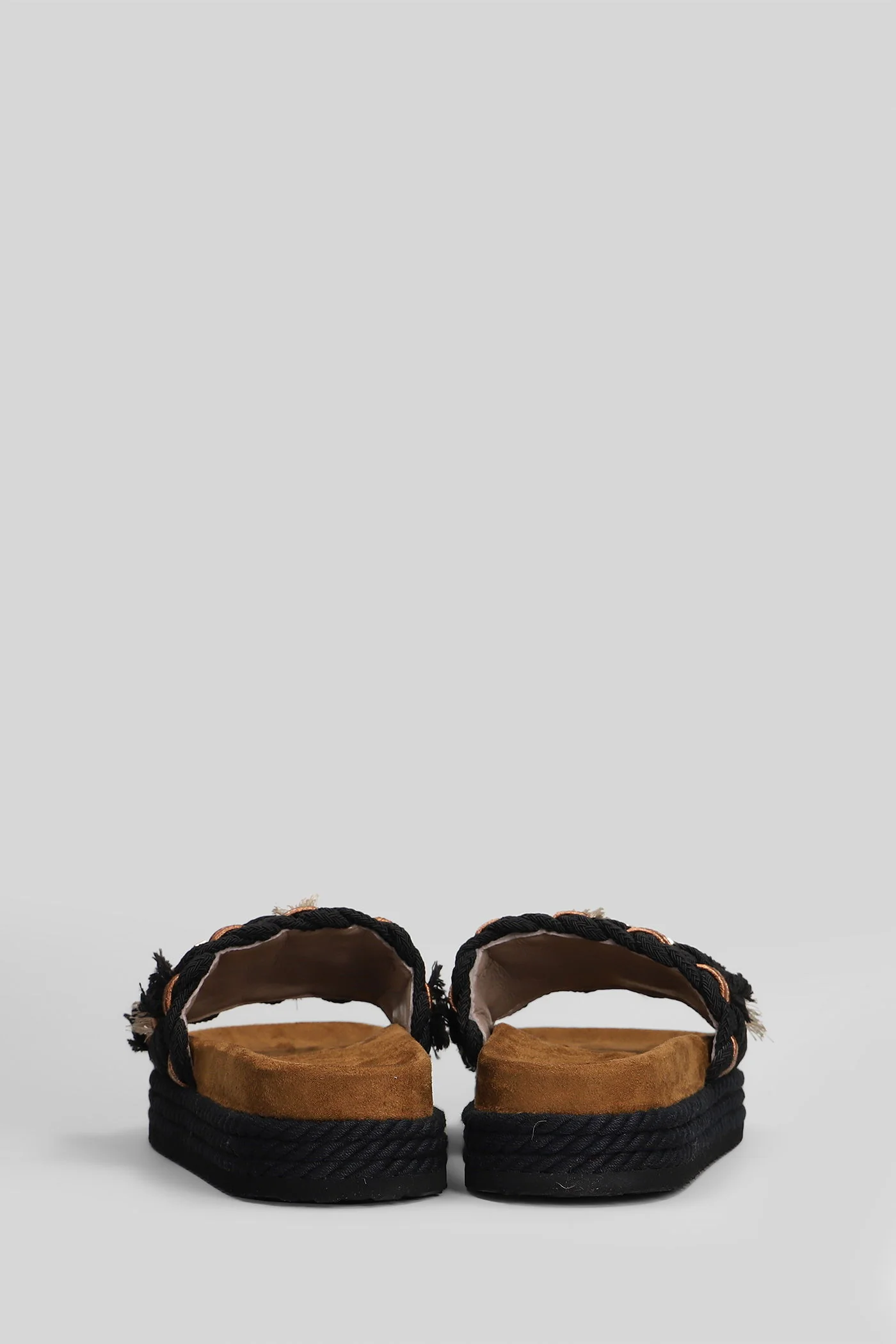 Monoband Flats in black Suede and fabric - Image 4