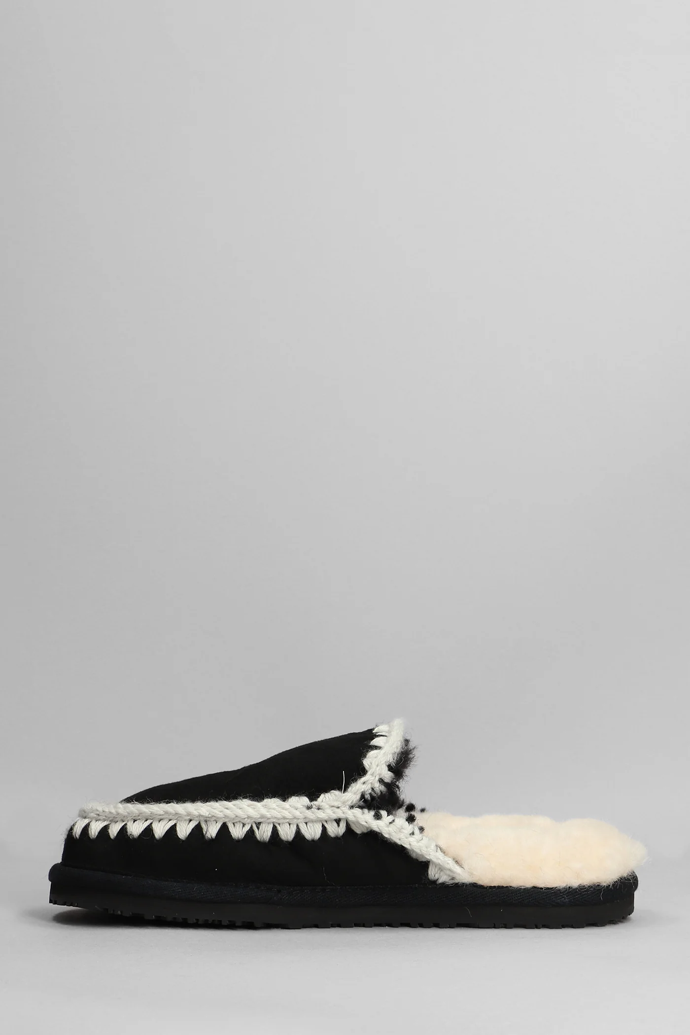 Slipper Full Eskimo Slipper-Mule in black suede - Image 3