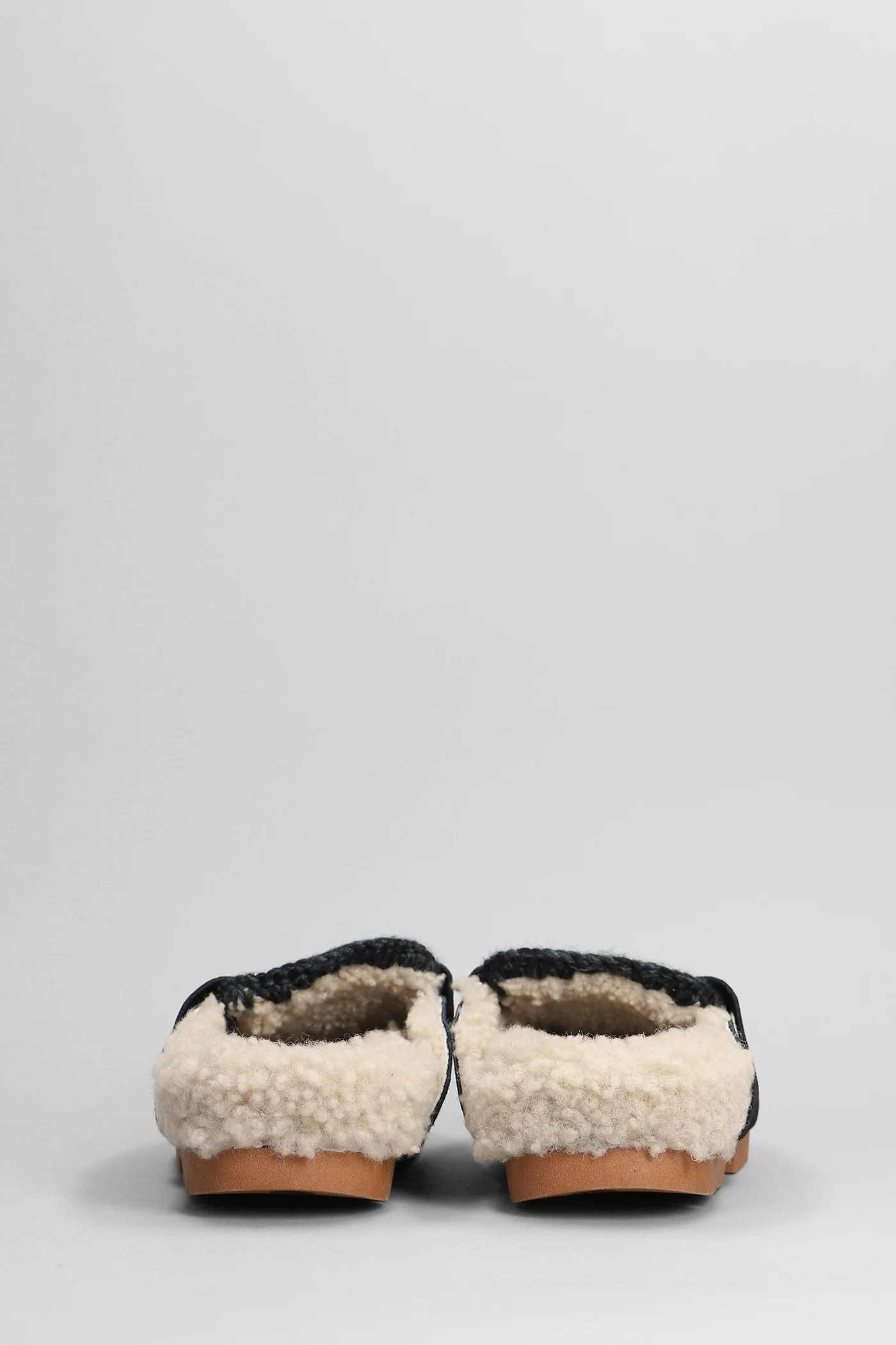 Winter bio slide Slipper-Mule in black suede - Image 4