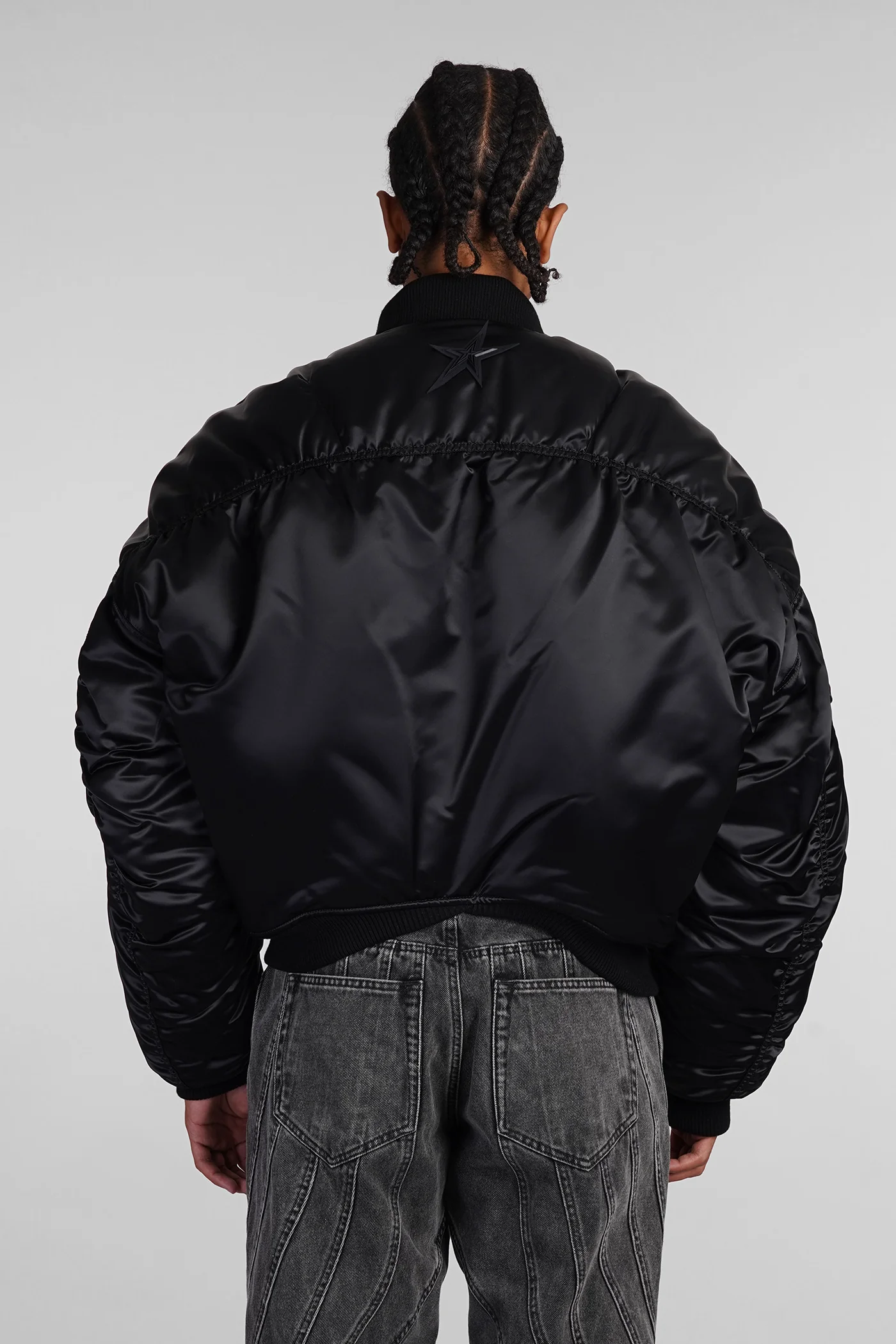 Bomber Jacket in black nylon - Image 3