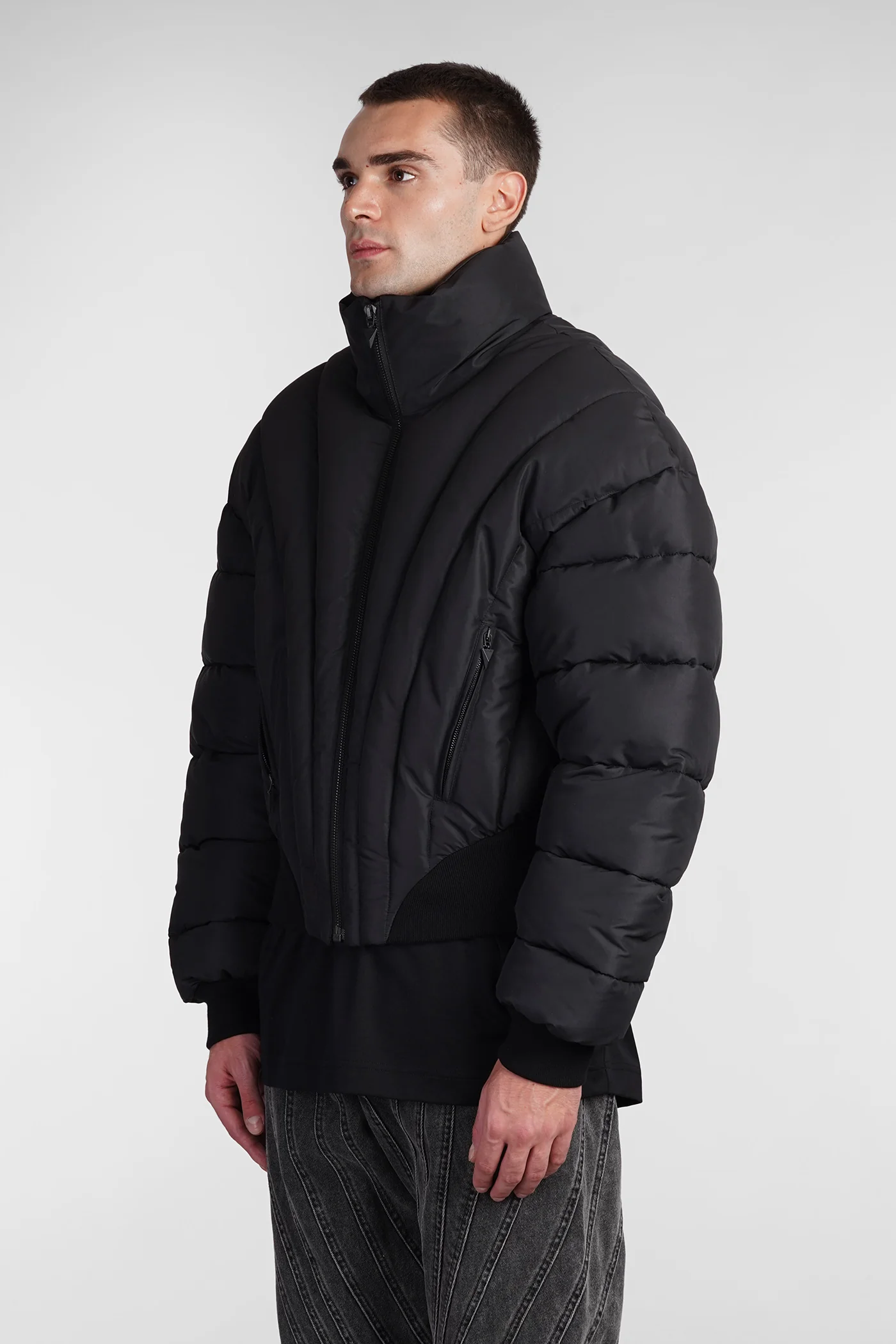 Bomber Jacket in black polyester - Image 4