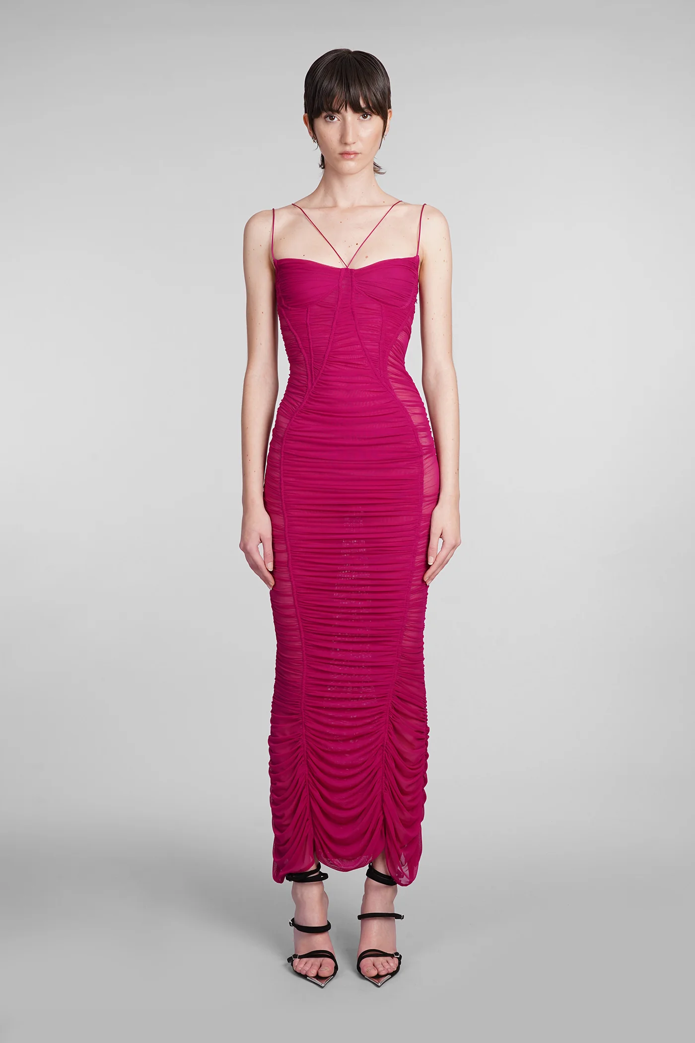 Dress woman in Viola polyamide