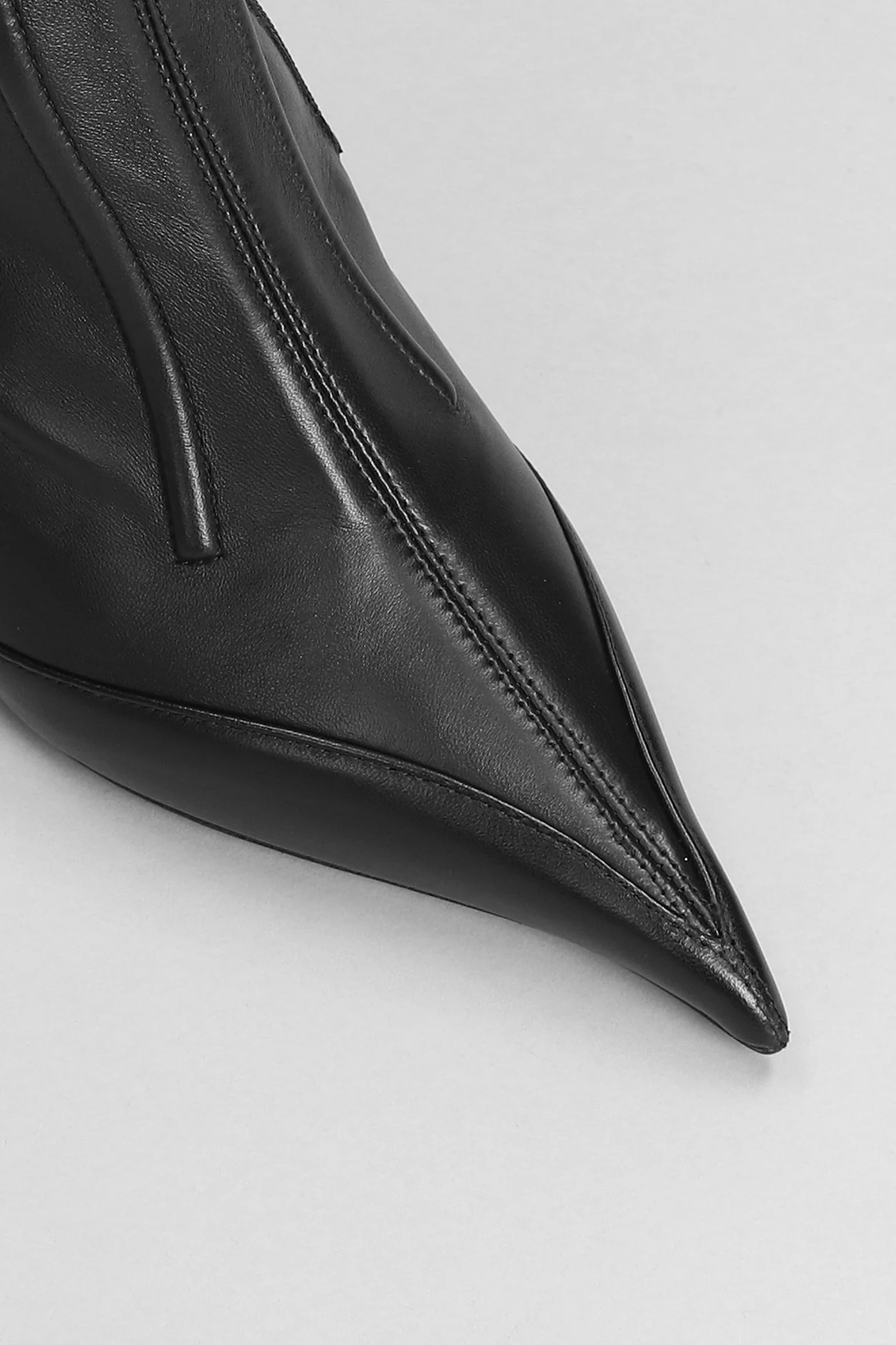 High heels Ankle boots in black leather - Image 5