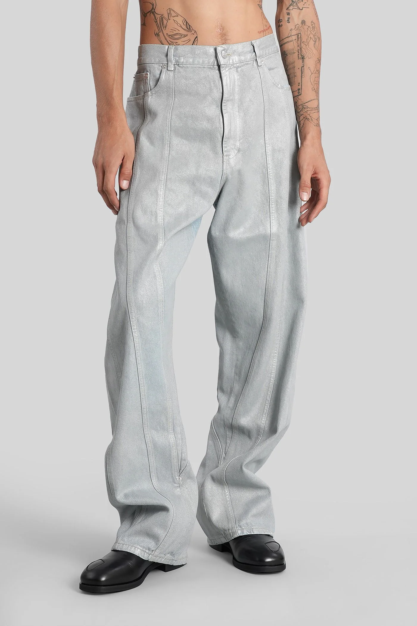 Jeans in grey denim
