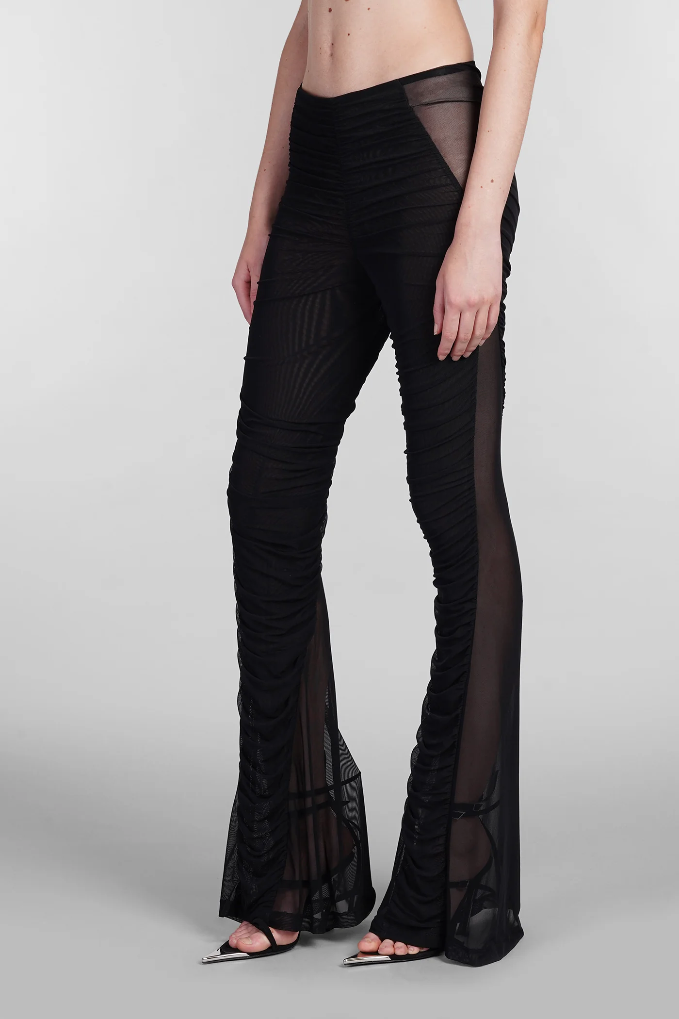 Pants in black polyamide - Image 4