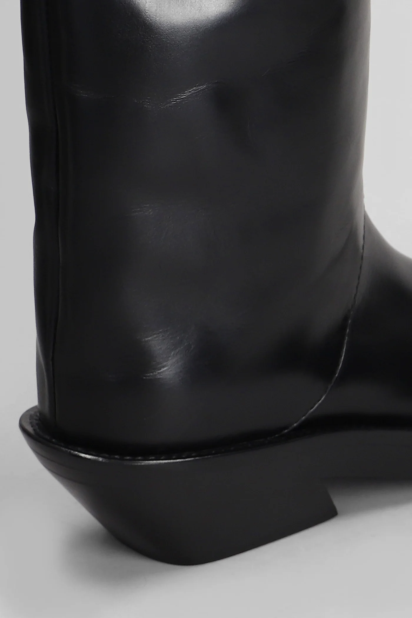 Santiago boot High heels Ankle boots in black leather - Image 5