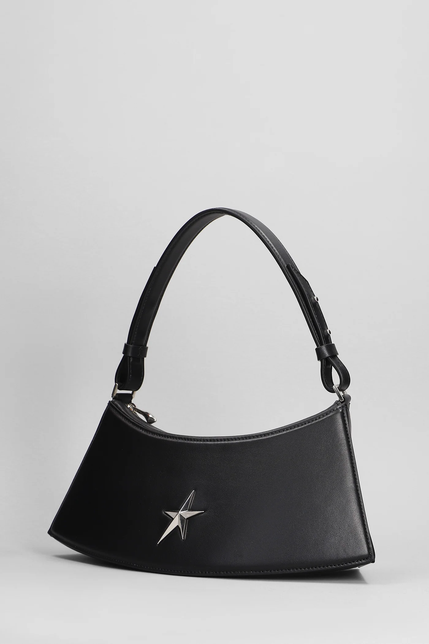 Shoulder bag in black leather - Image 2