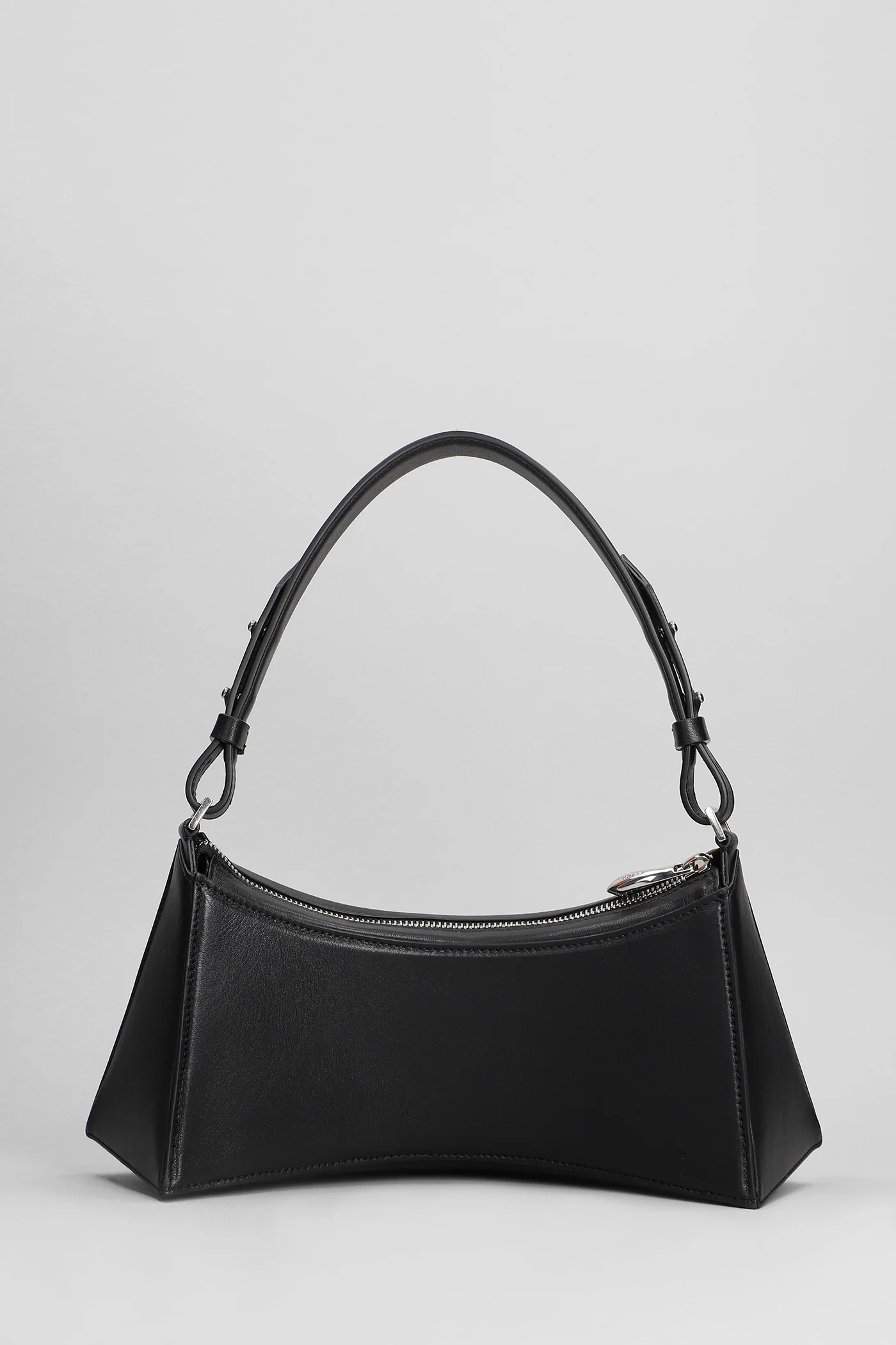 Shoulder bag in black leather - Image 3