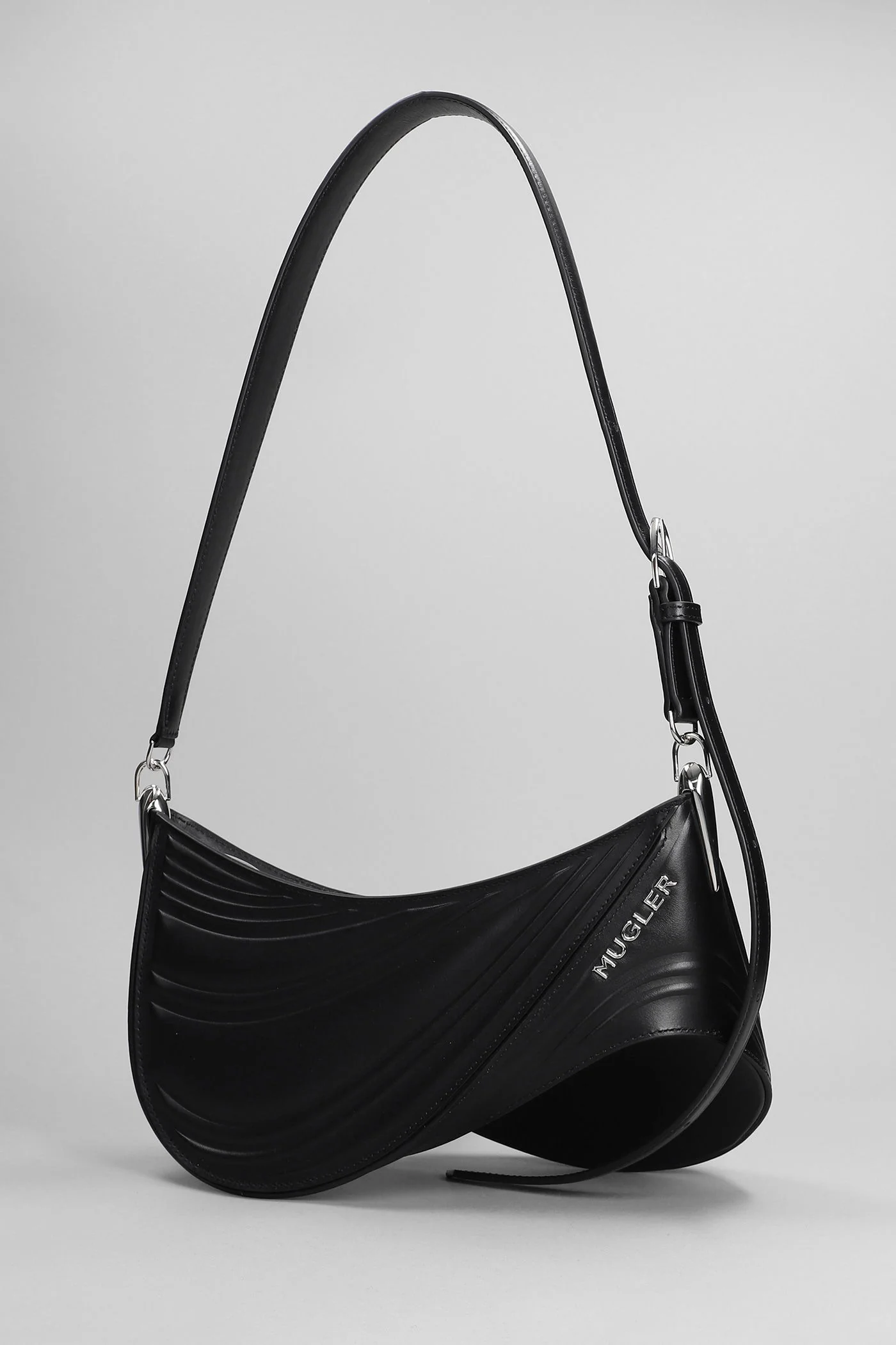 Spiral bag Medium Shoulder bag in black leather - Image 3