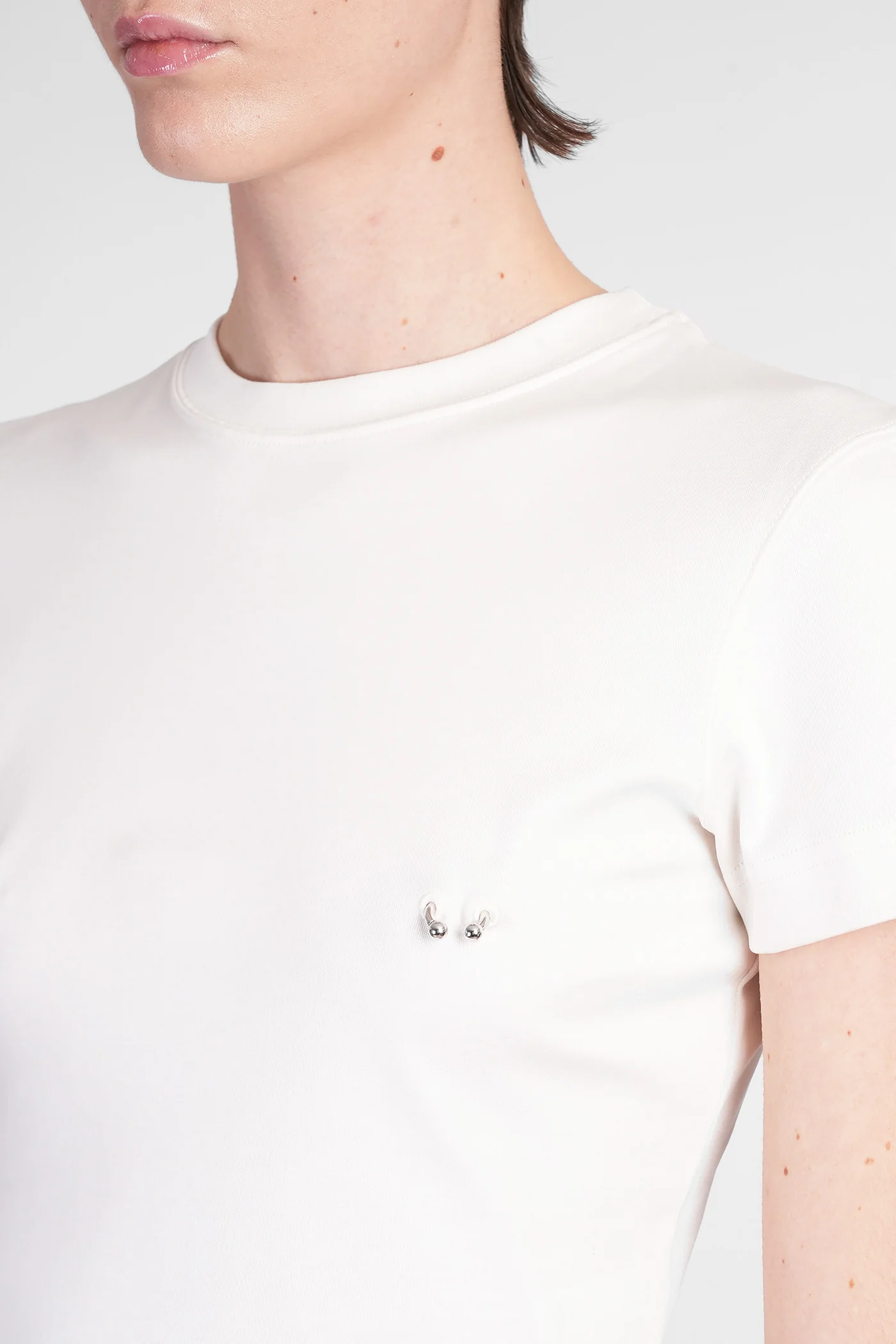 T-Shirt in beige cotton - Image 5