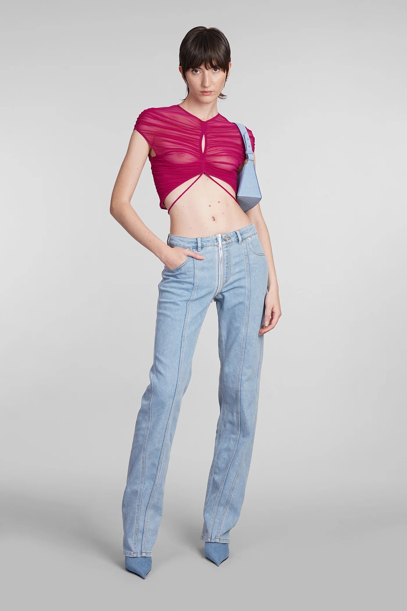 Topwear in Viola polyamide - Image 2