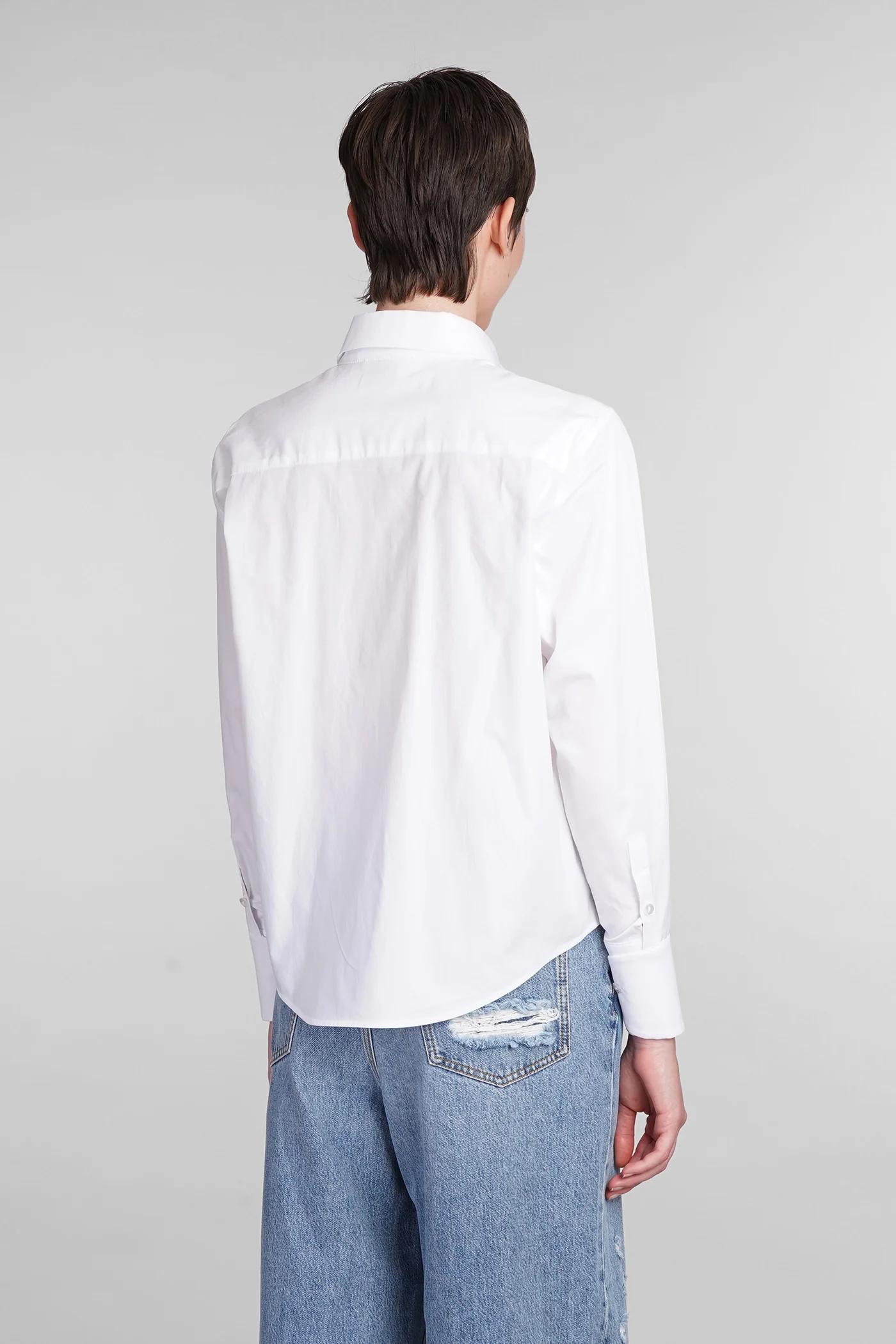 Cocoa Shirt in white cotton - Image 3